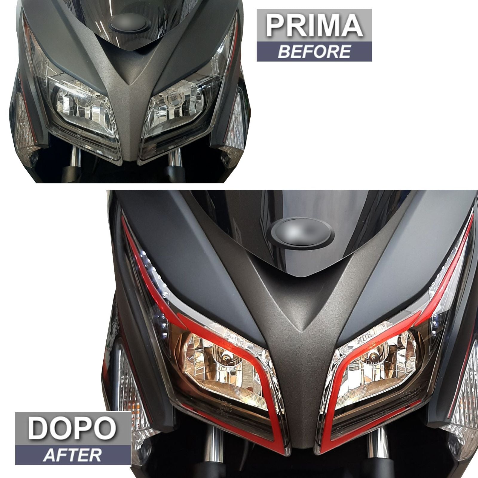 Resin Bike 3D Motorcycle Stickers - Headlight | Kymco X-Town 300i 2020>Current -   Pyramid Motorcycle Accessories