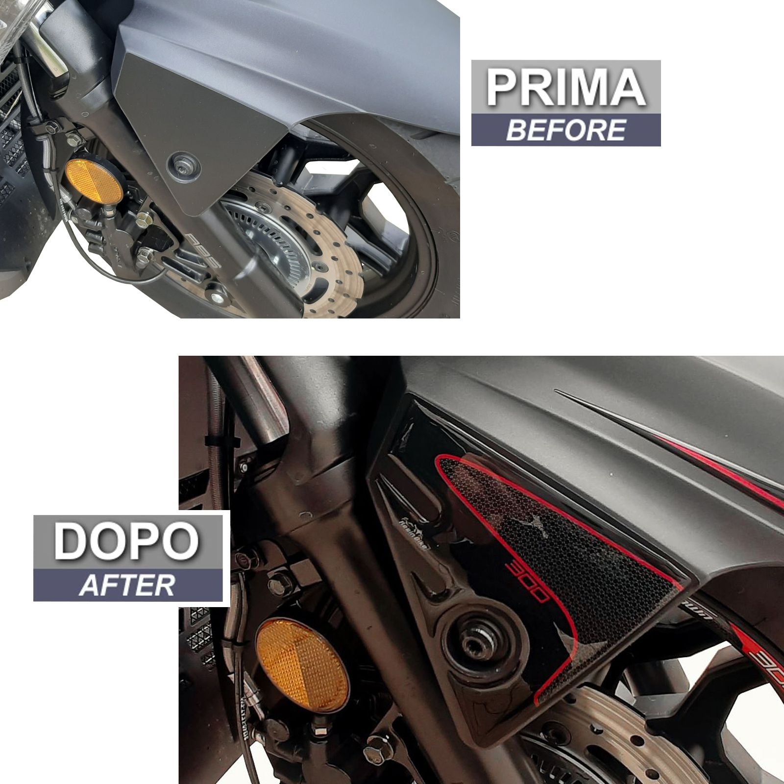 Resin Bike 3D Motorcycle Stickers - Side Panels | Kymco X-Town 300i 2020>Current -   Pyramid Motorcycle Accessories