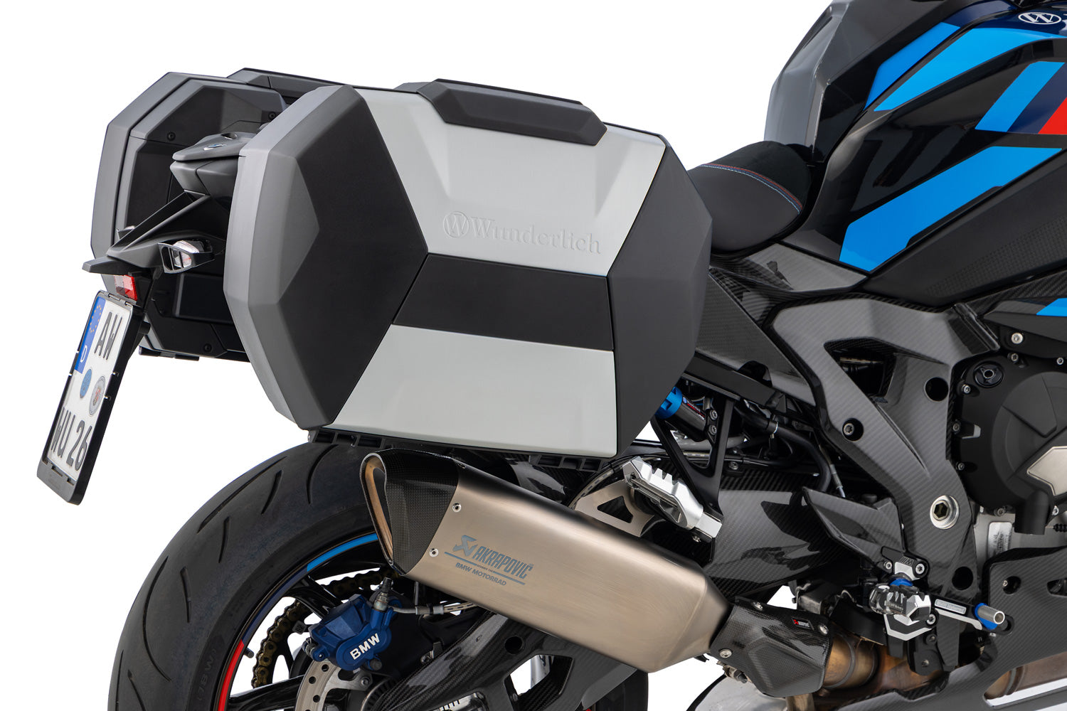 Wunderlich X30 Panniers with X-Rack Light Mounts | Black-Silver | BMW M1000XR -   Pyramid Motorcycle Accessories