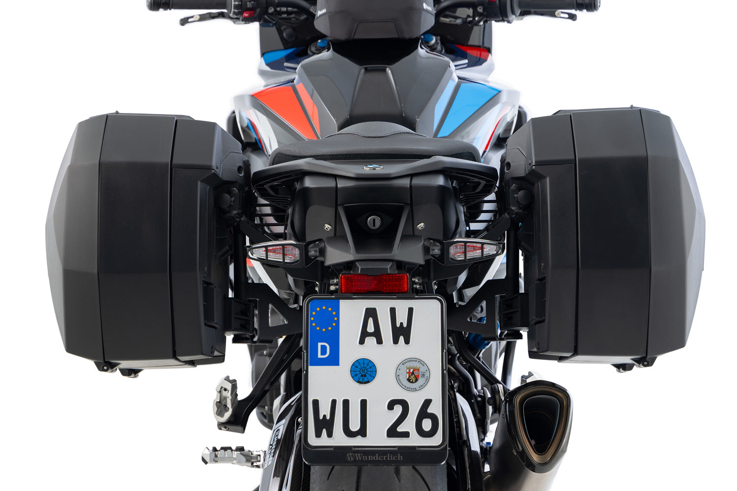 Wunderlich X30 Panniers with X-Rack Light Mounts | Black-Silver | BMW M1000XR -   Pyramid Motorcycle Accessories