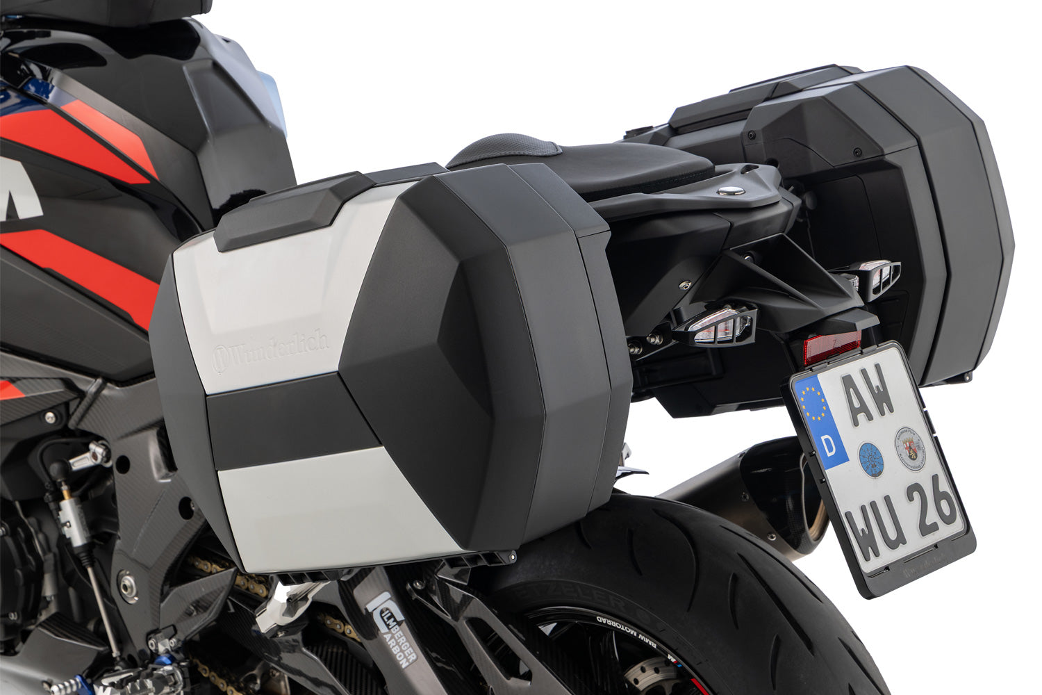 Wunderlich X30 Panniers with X-Rack Light Mounts | Black-Silver | BMW M1000XR -   Pyramid Motorcycle Accessories