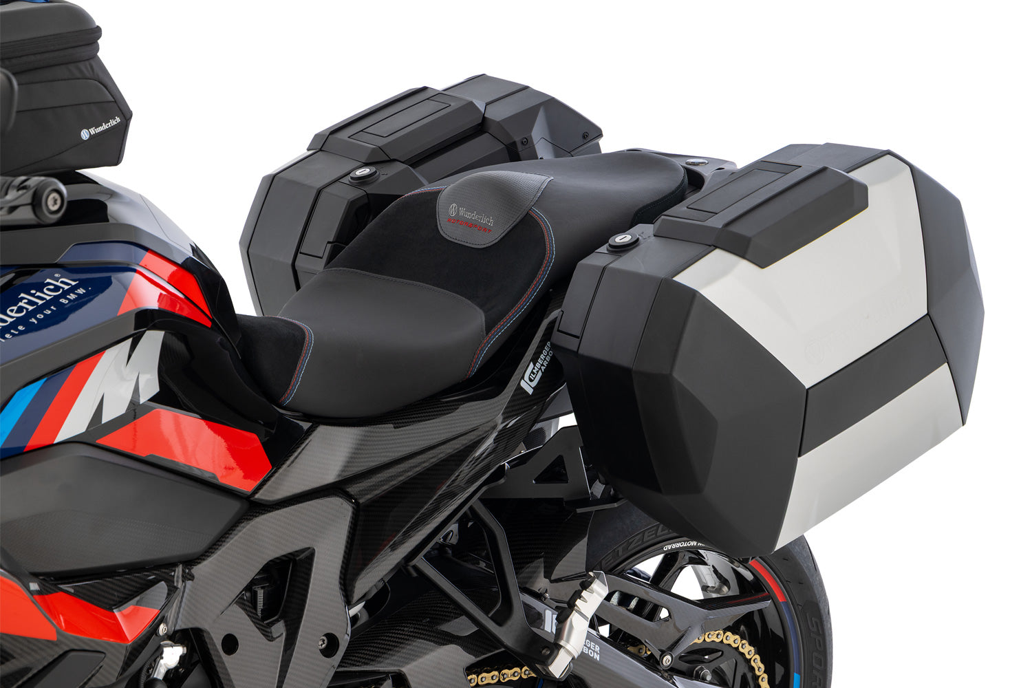 Wunderlich X30 Panniers with X-Rack Light Mounts | Black-Silver | BMW M1000XR -   Pyramid Motorcycle Accessories