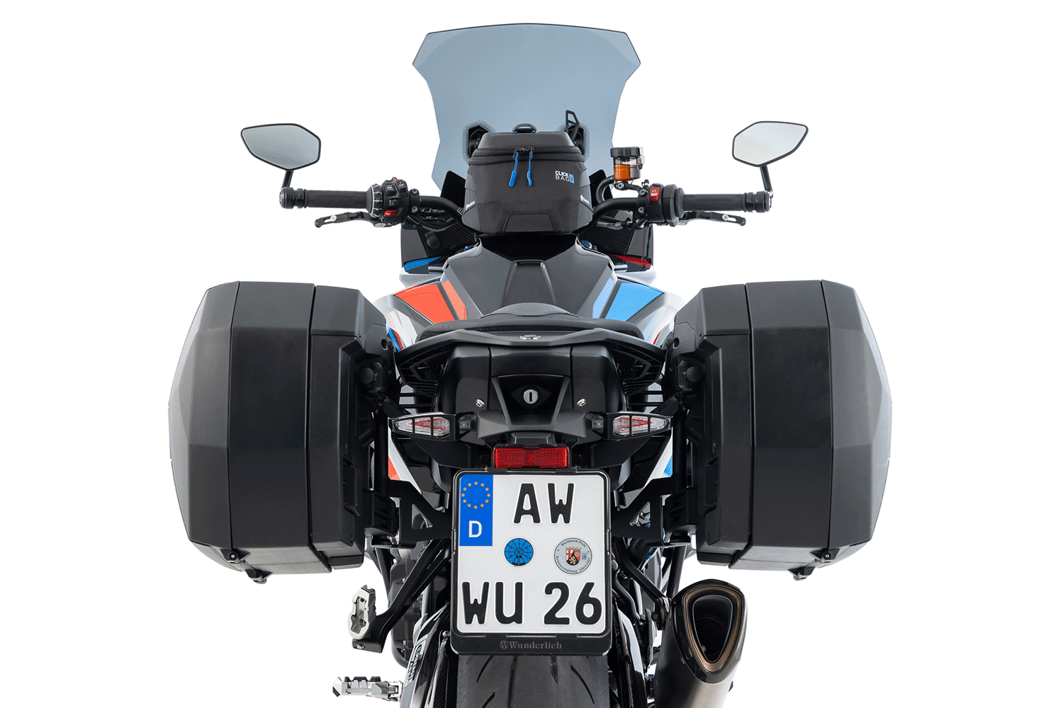 Wunderlich X30 Panniers with X-Rack Light Mounts | Black-Silver | BMW M1000XR -   Pyramid Motorcycle Accessories