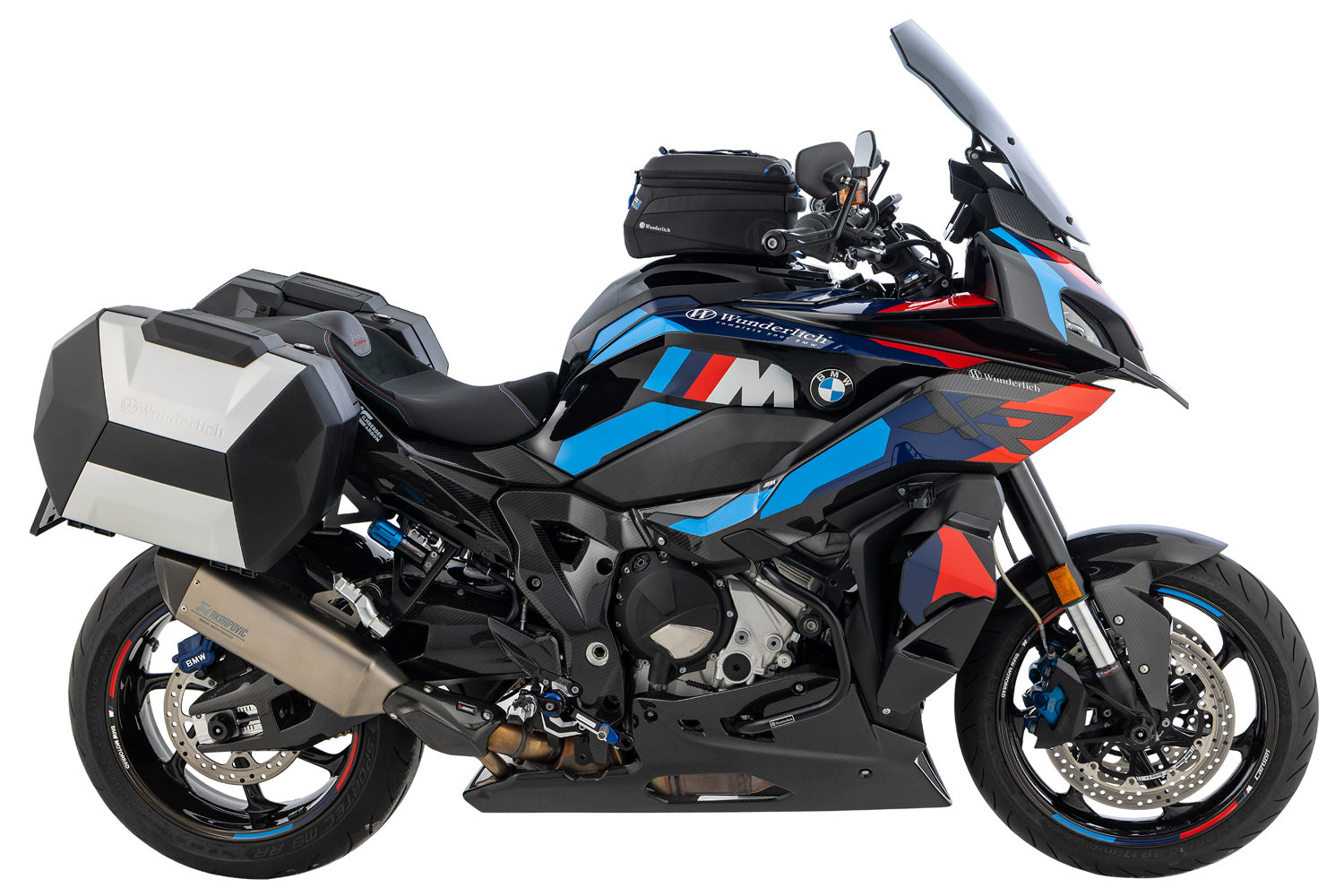 Wunderlich X30 Panniers with X-Rack Light Mounts | Black-Silver | BMW M1000XR -   Pyramid Motorcycle Accessories