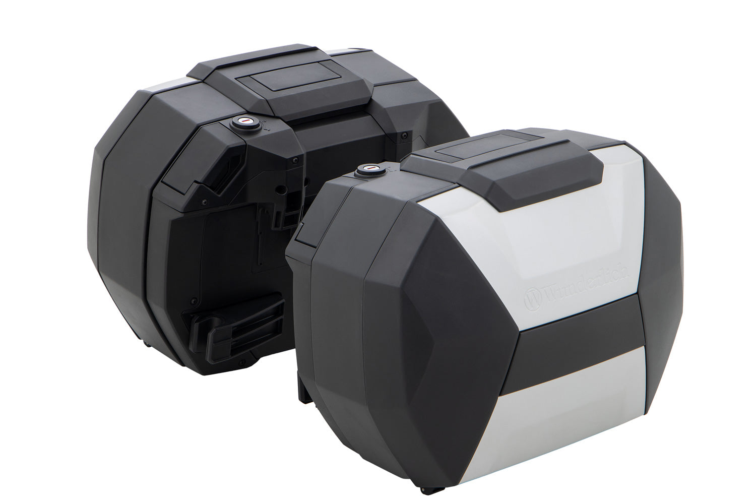 Wunderlich X30 Panniers with X-Rack Light Mounts | Black-Silver | BMW M1000XR -   Pyramid Motorcycle Accessories