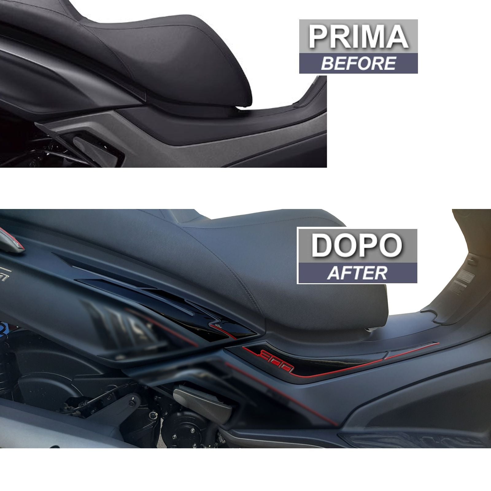Resin Bike 3D Motorcycle Stickers - Tank Sides | Kymco X-Town 300i 2020>Current RB-1000143600005 -   Pyramid Motorcycle Accessories