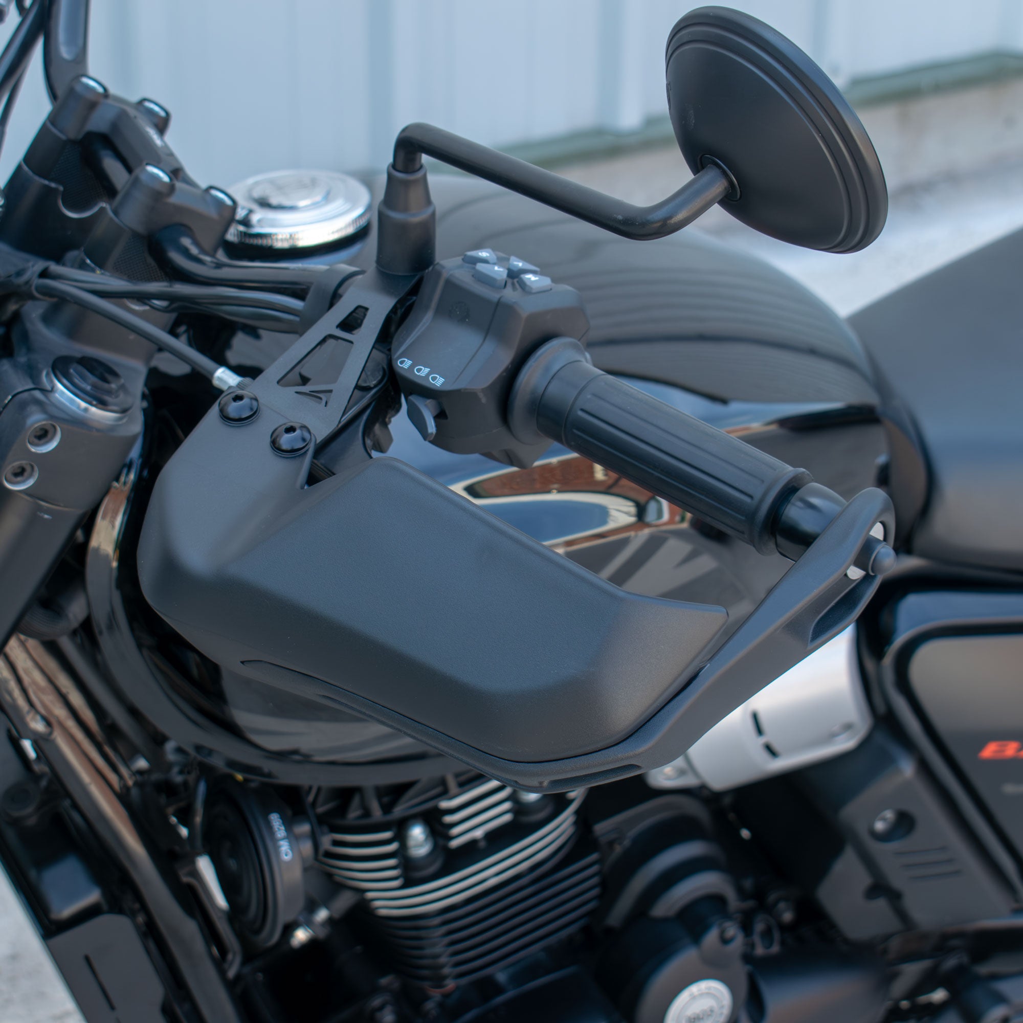 Pyramid Handguards | Matte Black | BSA Bantam 350 2026>Current -   Pyramid Motorcycle Accessories