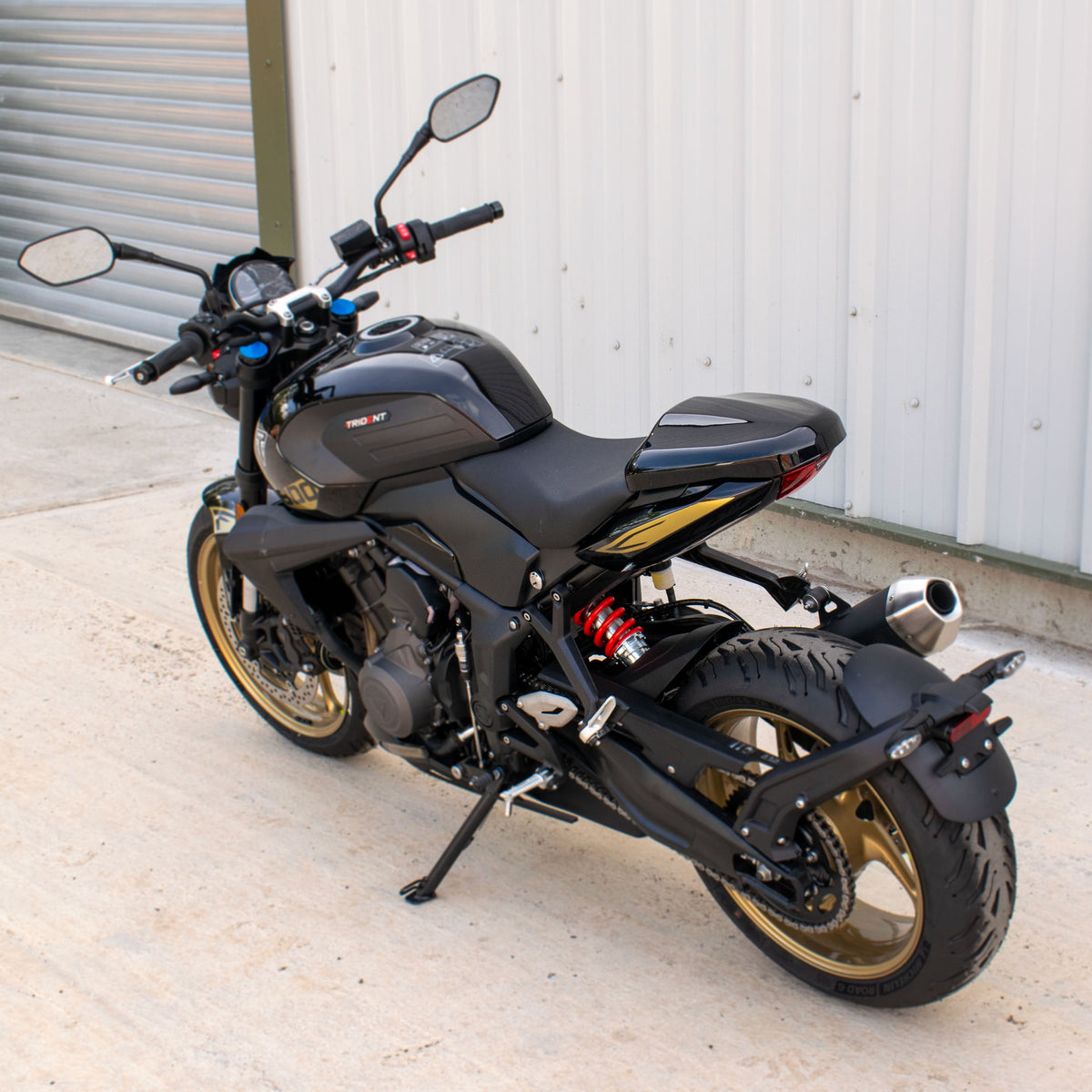 Pyramid Decals | Gold Rear Panel Decals | Triumph Trident 800 2026>Current
