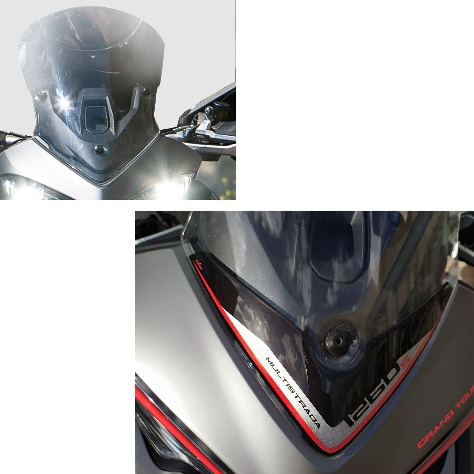 Resin Bike 3D Motorcycle Stickers - Windshield | Ducati Multistrada 1260 S 2018>2020 -   Pyramid Motorcycle Accessories