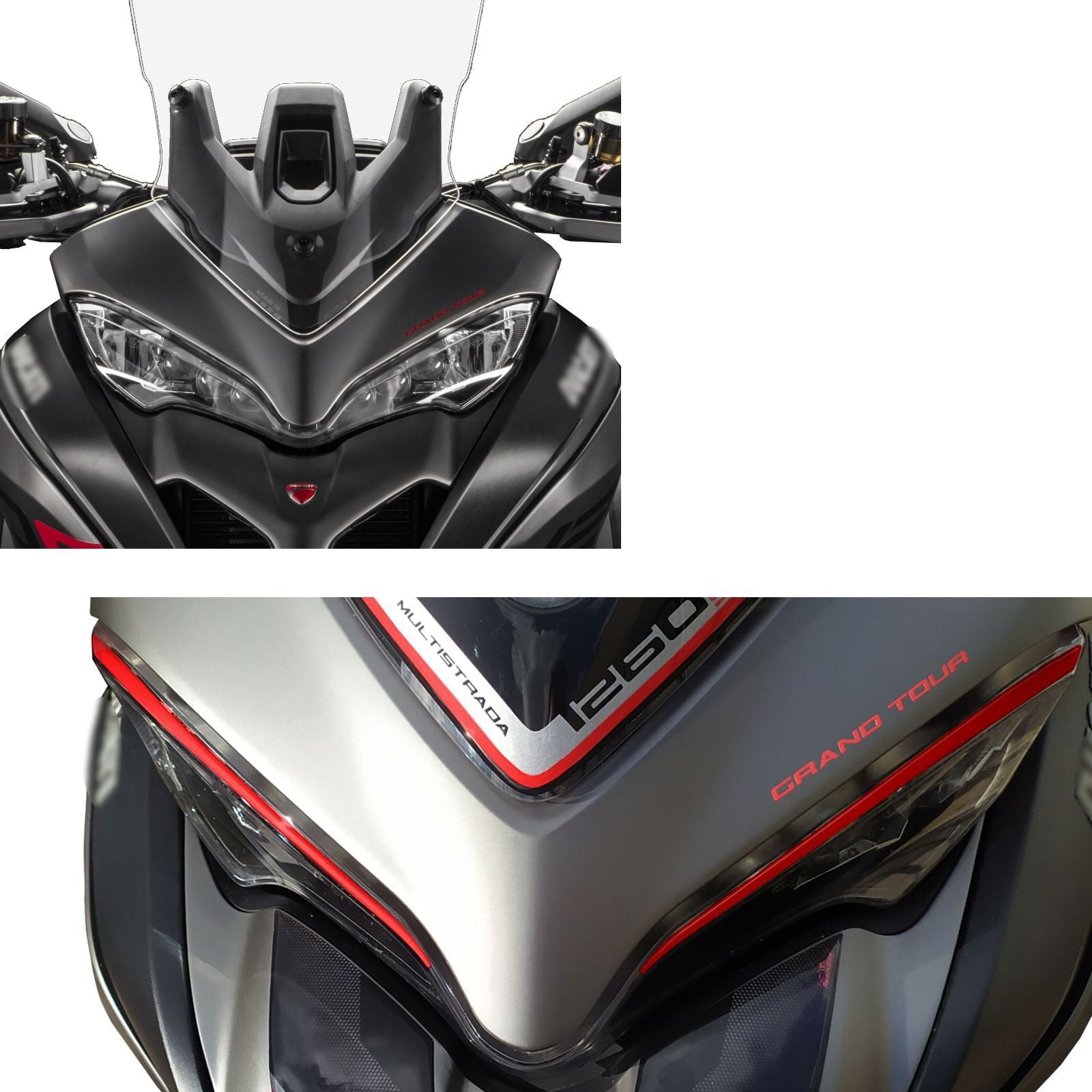 Resin Bike 3D Motorcycle Stickers - Headlight | Ducati Multistrada 1260 S 2018>2020 -   Pyramid Motorcycle Accessories