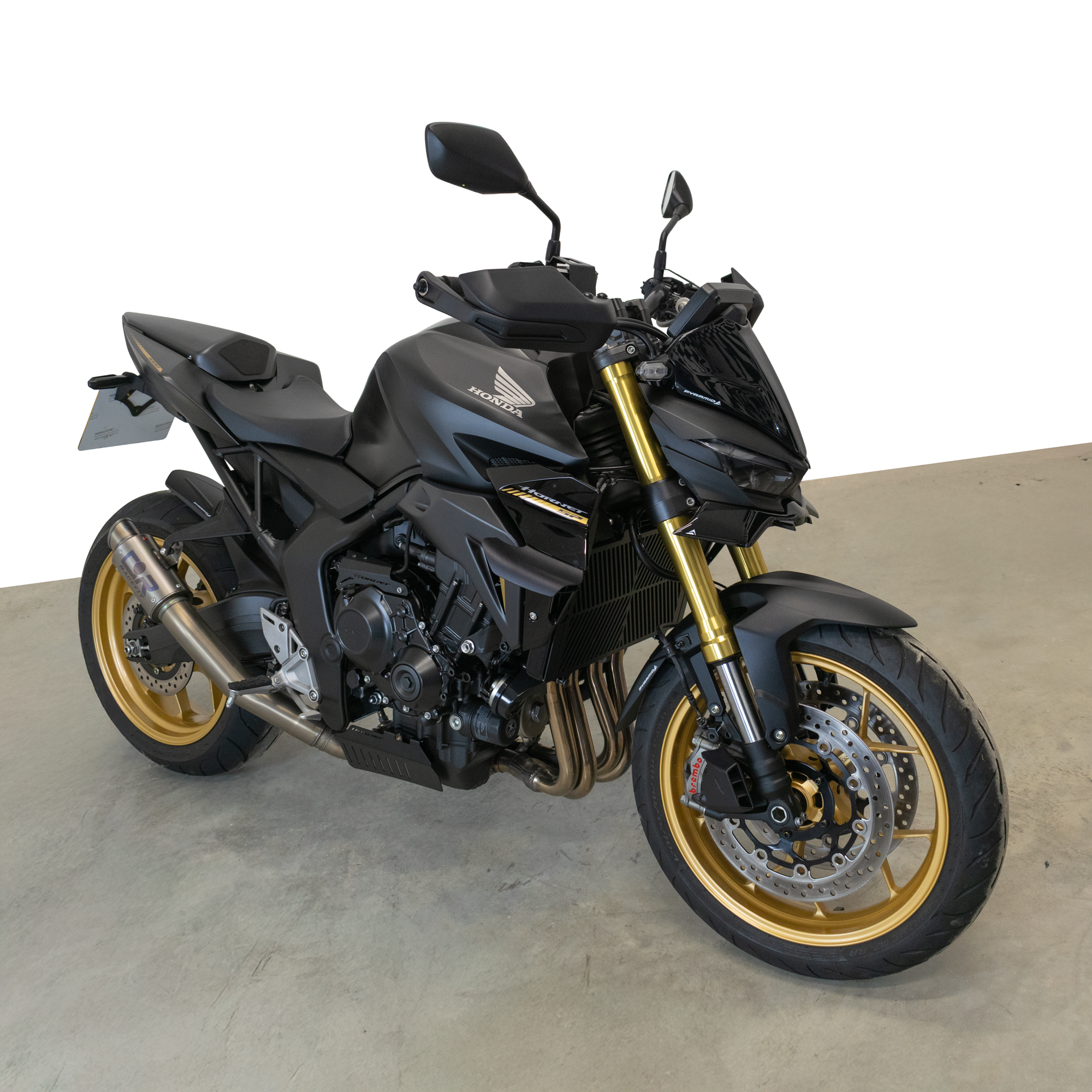 Pyramid Exhaust Guard | Matte Black | Honda CB 1000 Hornet inc SP 2025>Current -   Pyramid Motorcycle Accessories