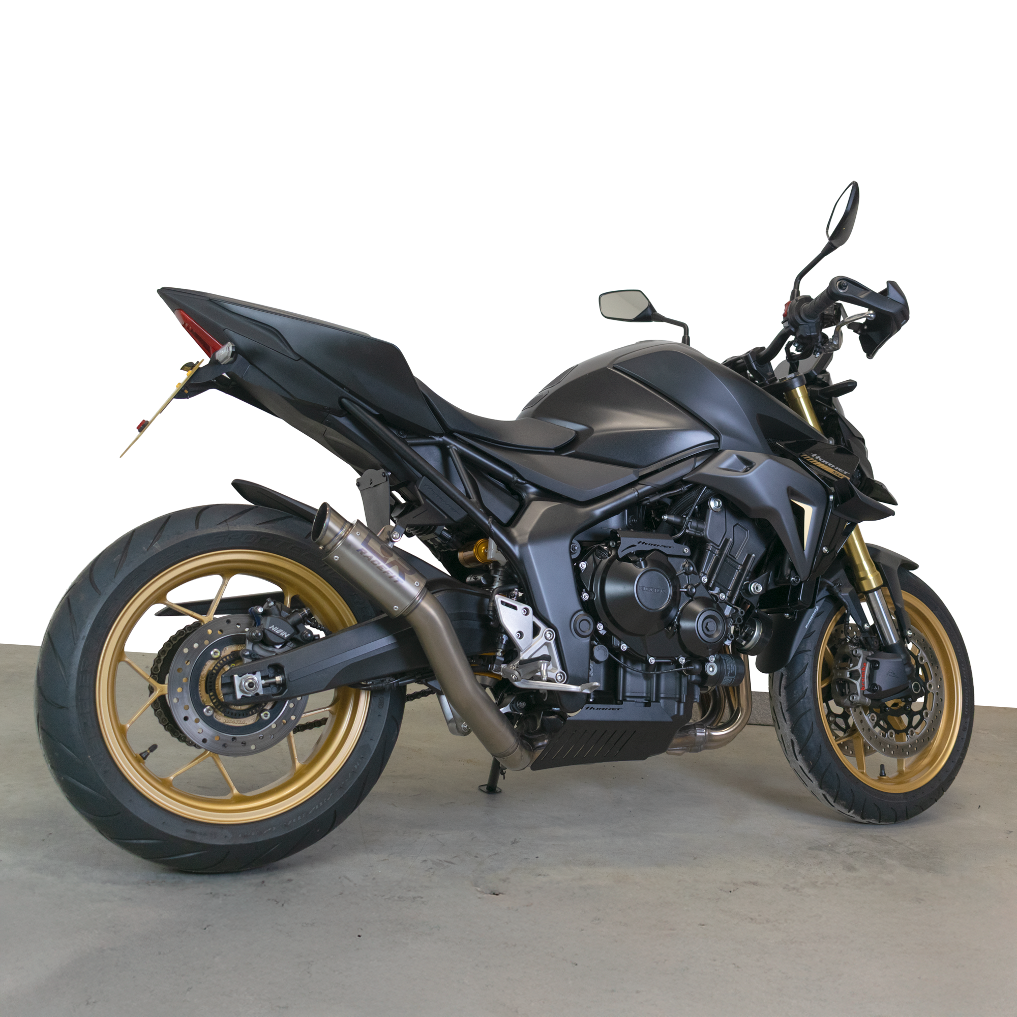 Pyramid Exhaust Guard | Matte Black | Honda CB 1000 Hornet inc SP 2025>Current -   Pyramid Motorcycle Accessories