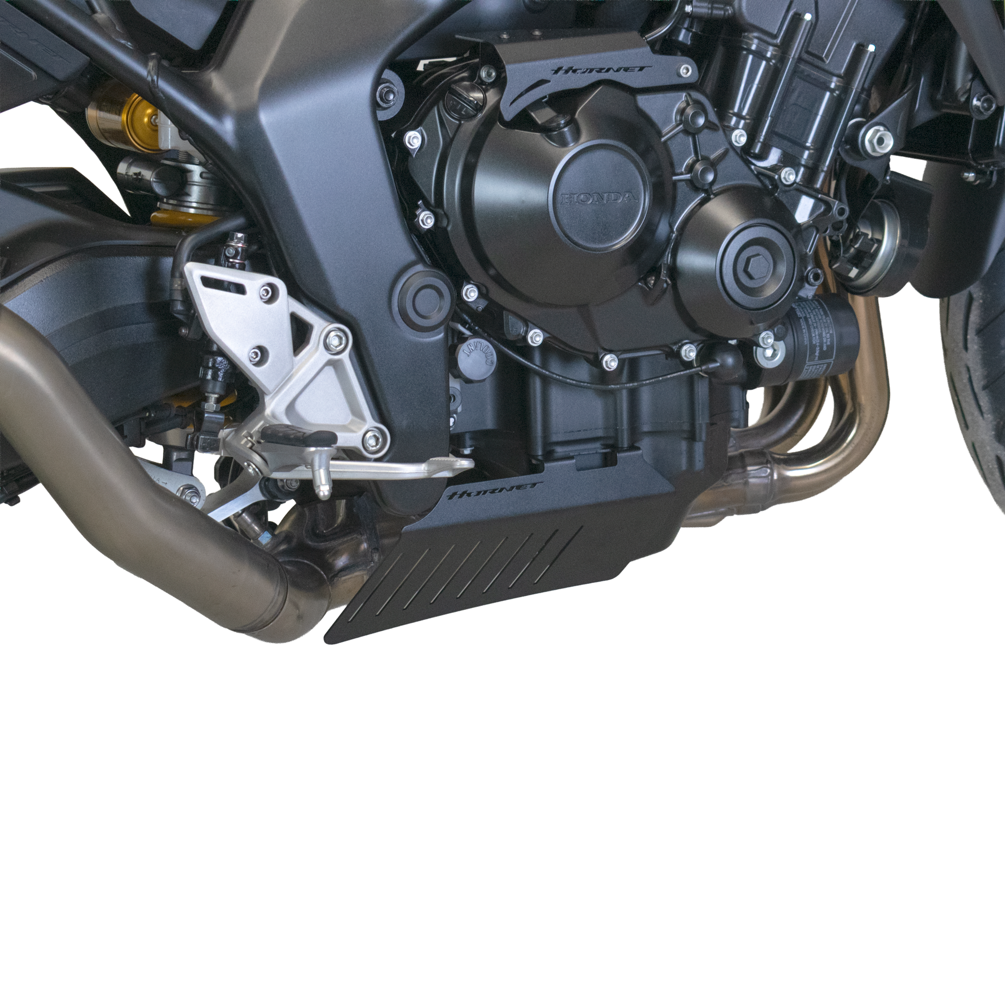 Pyramid Exhaust Guard | Matte Black | Honda CB 1000 Hornet inc SP 2025>Current -   Pyramid Motorcycle Accessories