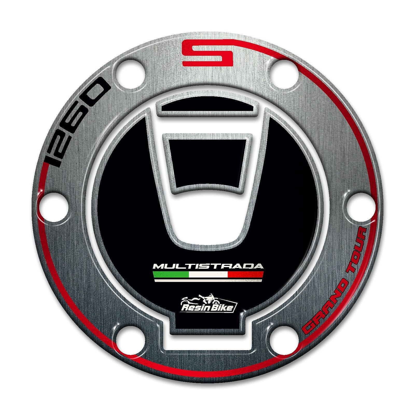 Resin Bike 3D Motorcycle Stickers - Fuel Cap | Ducati Multistrada 1260 S 2018>2020 -   Pyramid Motorcycle Accessories