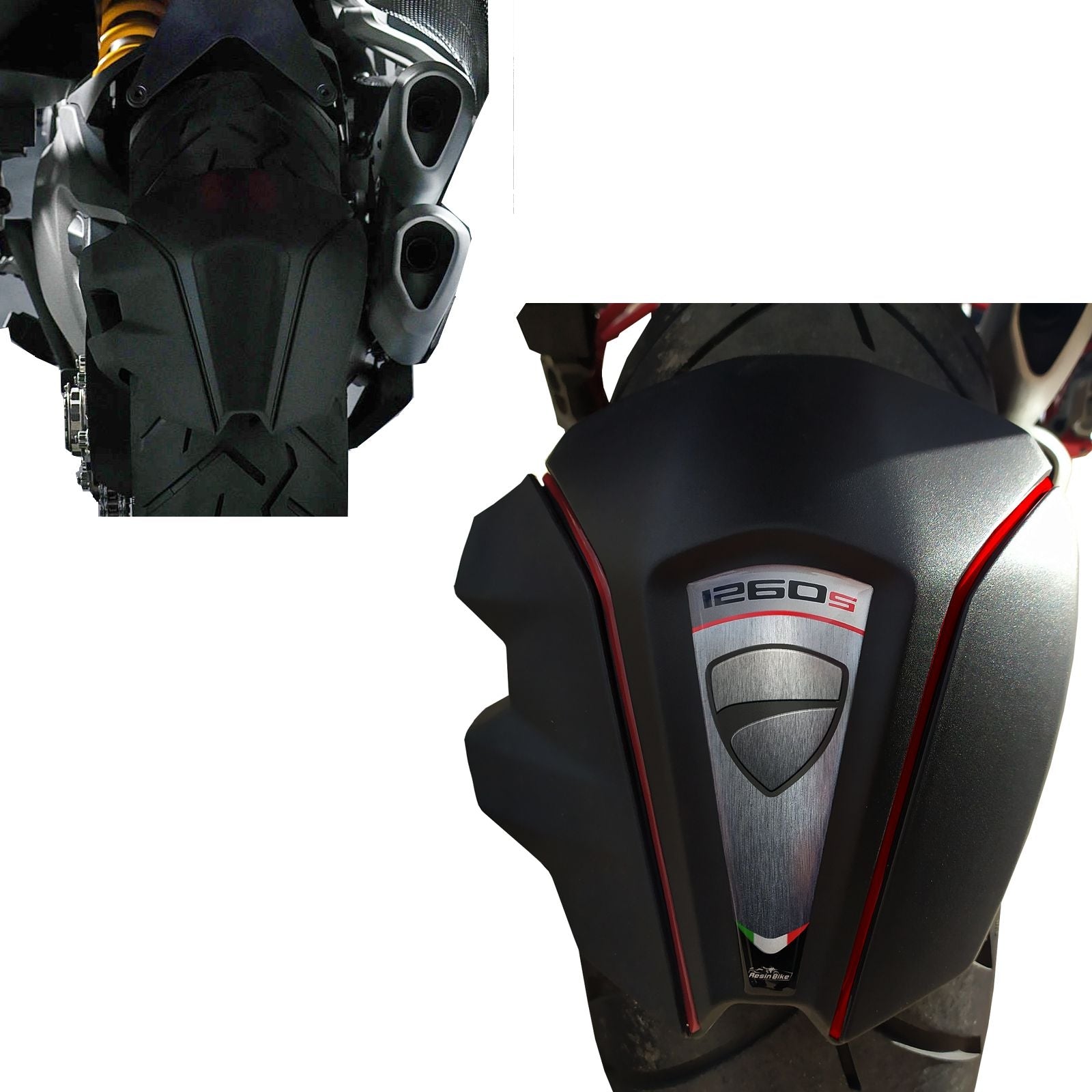 Resin Bike 3D Motorcycle Stickers - Front Fender | Ducati Multistrada 1260 S 2018>2020 -   Pyramid Motorcycle Accessories