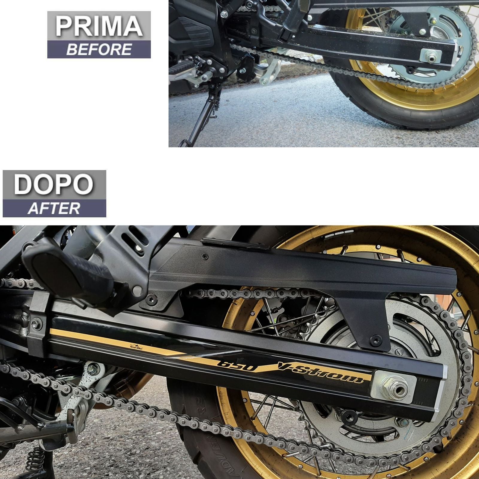Resin Bike 3D Motorcycle Stickers - Forks | Suzuki V-Strom 650XT 2020>Current -   Pyramid Motorcycle Accessories
