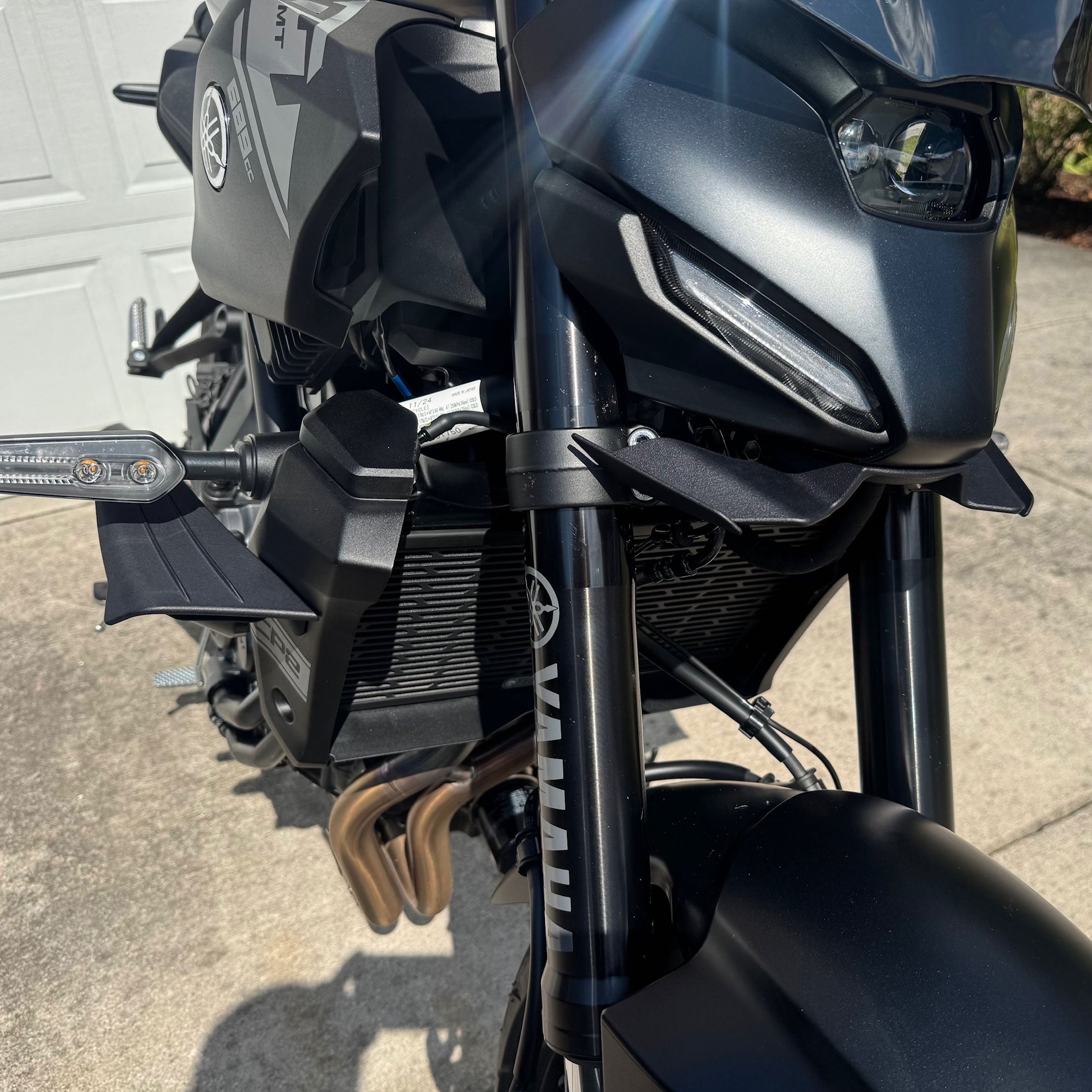 Pyramid Frontal Wing | Matte Black | Yamaha MT-07 2025>Current -   Pyramid Motorcycle Accessories