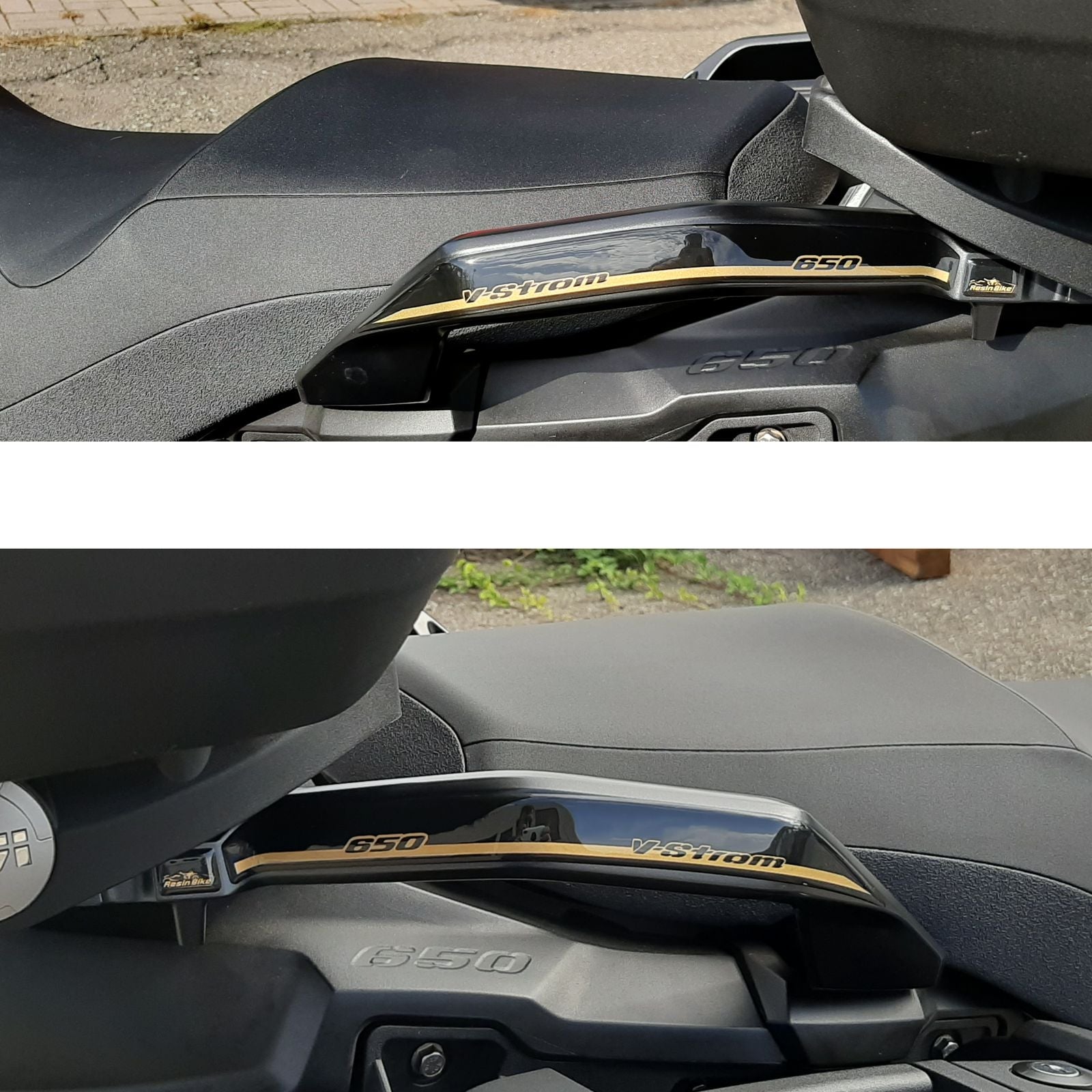 Resin Bike 3D Motorcycle Stickers - Passenger Handles | Suzuki V-Strom 650XT 2017>2023 RB-1000147200003 -   Pyramid Motorcycle Accessories