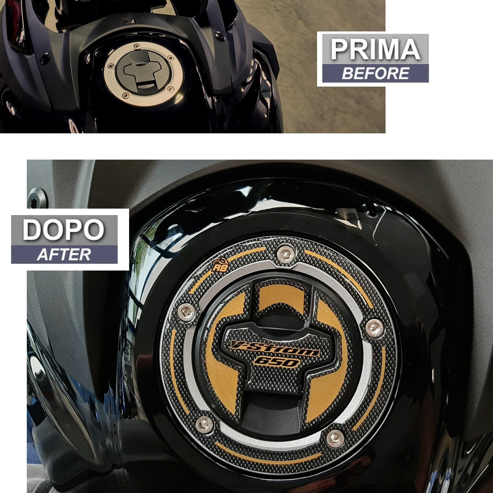 Resin Bike 3D Motorcycle Stickers - Fuel Cap | Suzuki V-Strom 650XT 2020>Current -   Pyramid Motorcycle Accessories