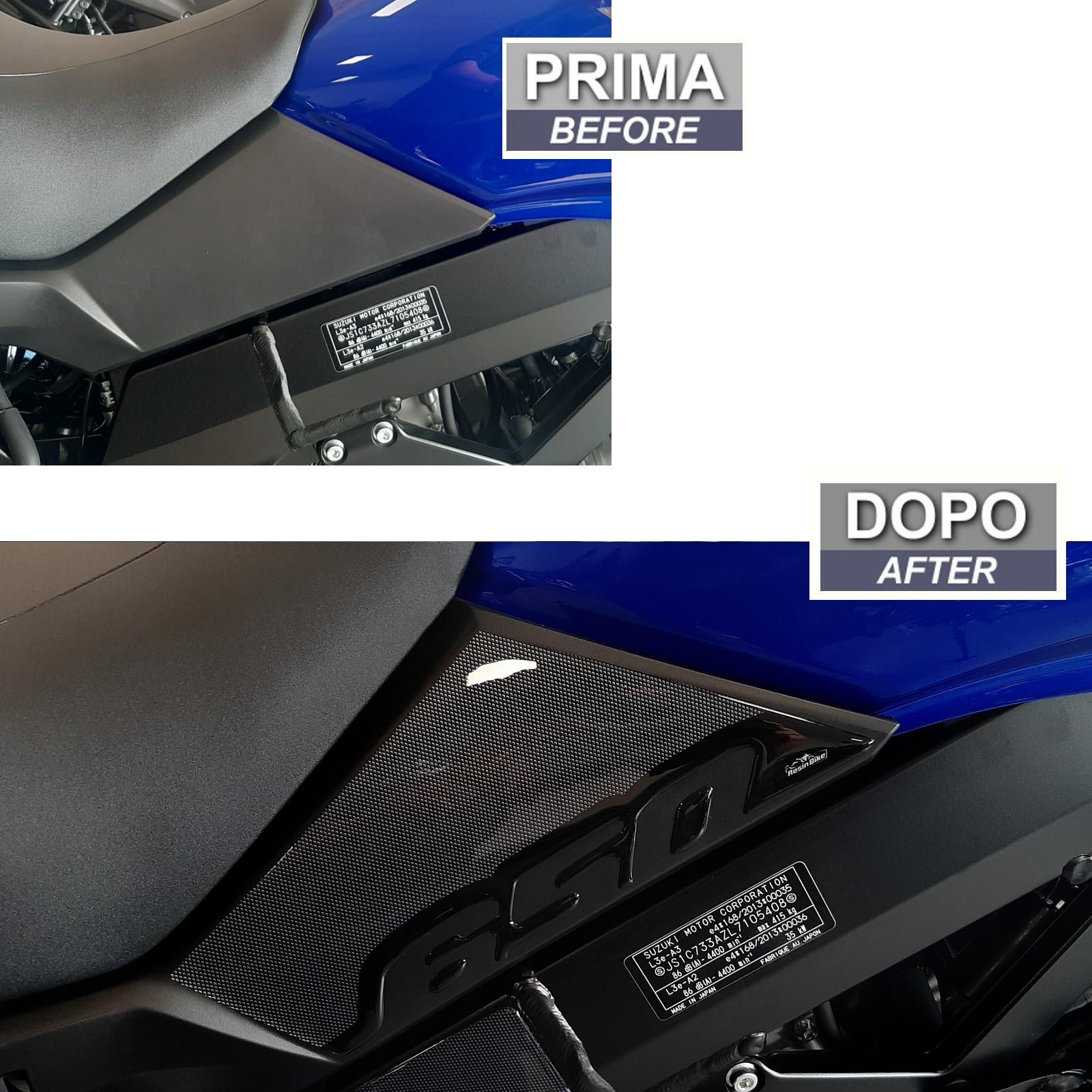 Resin Bike 3D Motorcycle Stickers - Tank Sides | Suzuki V-Strom 650XT 2021>2023 -   Pyramid Motorcycle Accessories