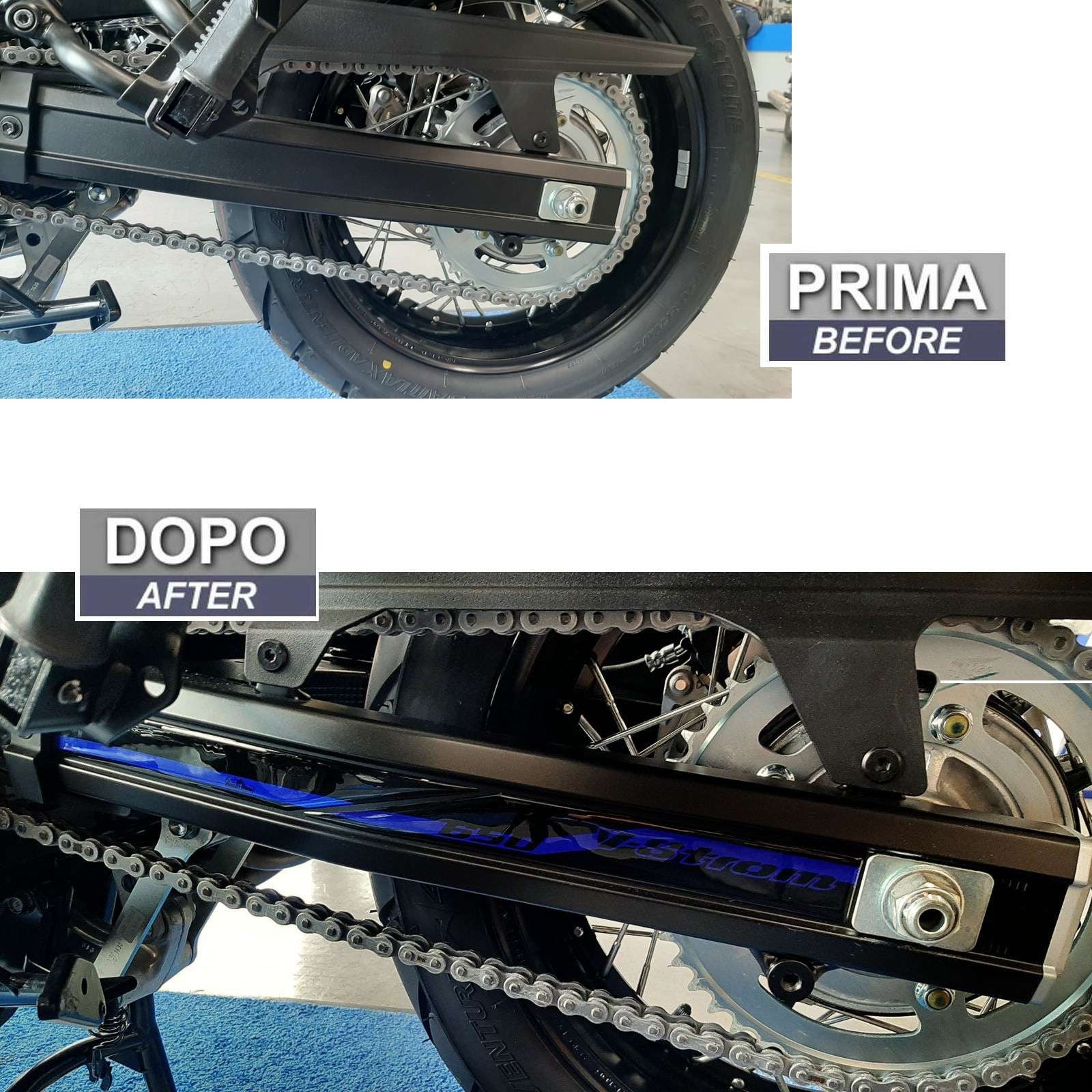 Resin Bike 3D Motorcycle Stickers - Swingarm | Suzuki V-Strom 650XT 2017>2023 -   Pyramid Motorcycle Accessories
