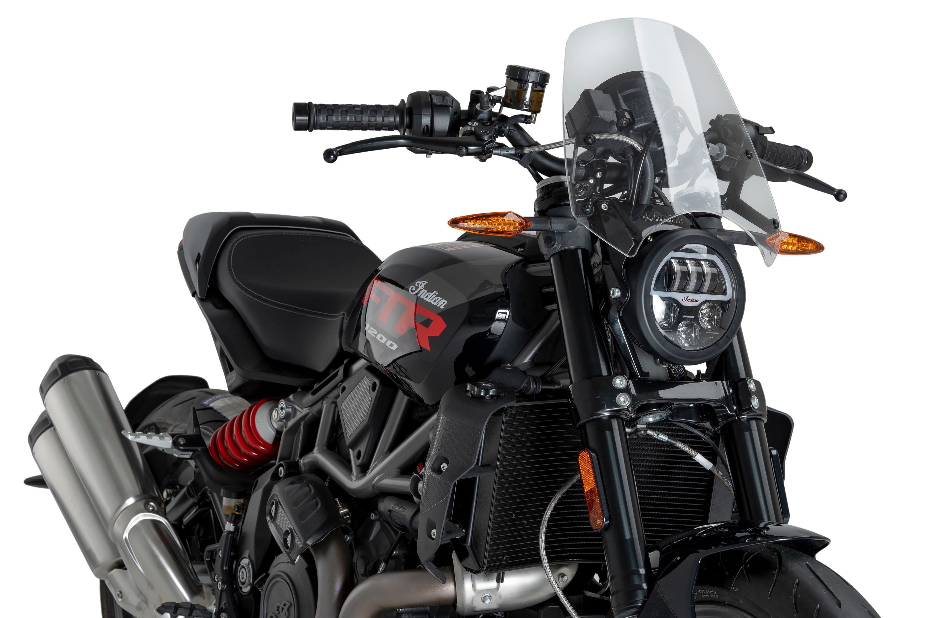 Puig Sport Screen | Clear | Indian FTR 1200 2019>2025 -   Pyramid Motorcycle Accessories