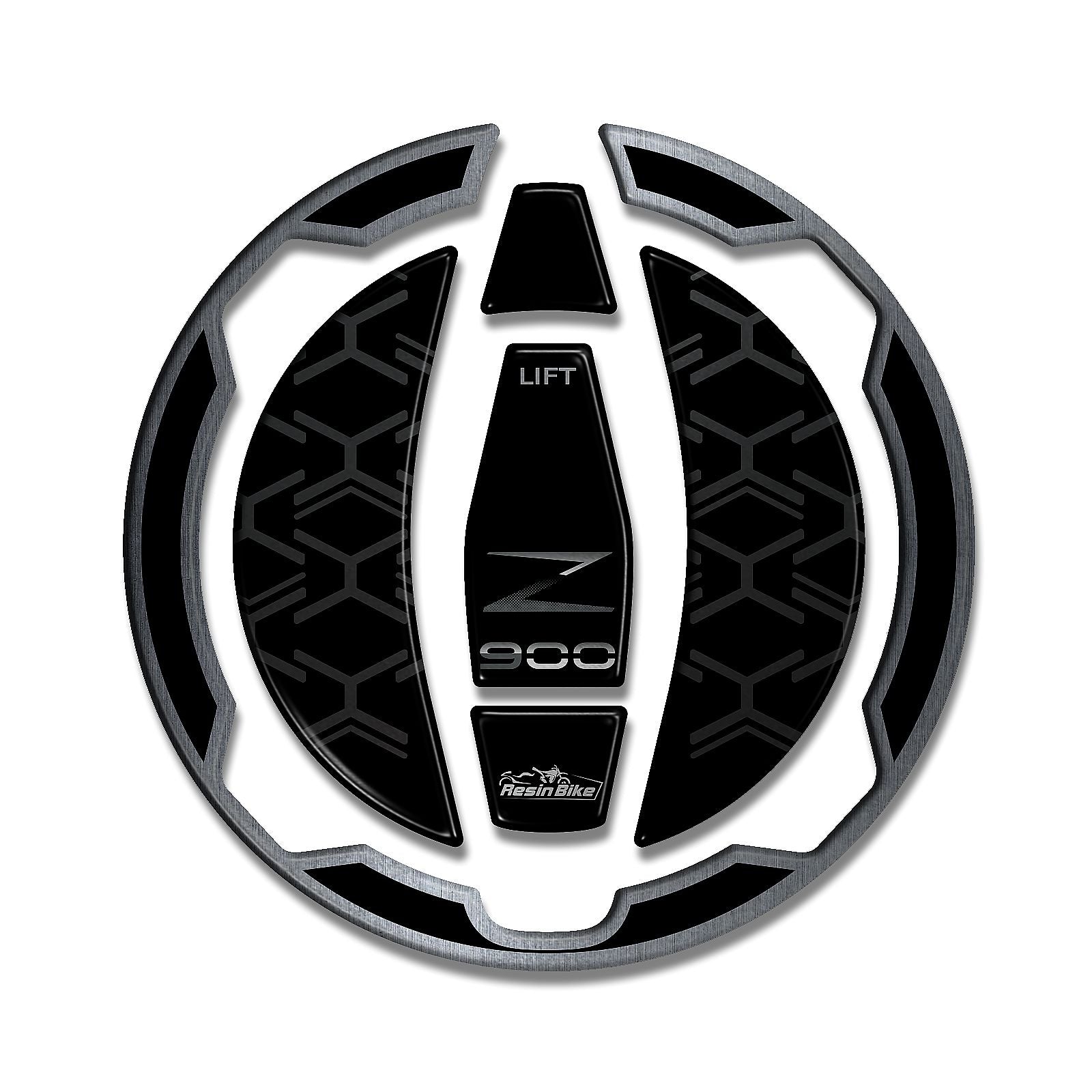Resin Bike 3D Motorcycle Stickers - Fuel Cap | Kawasaki Z 900 2021>2024 -   Pyramid Motorcycle Accessories
