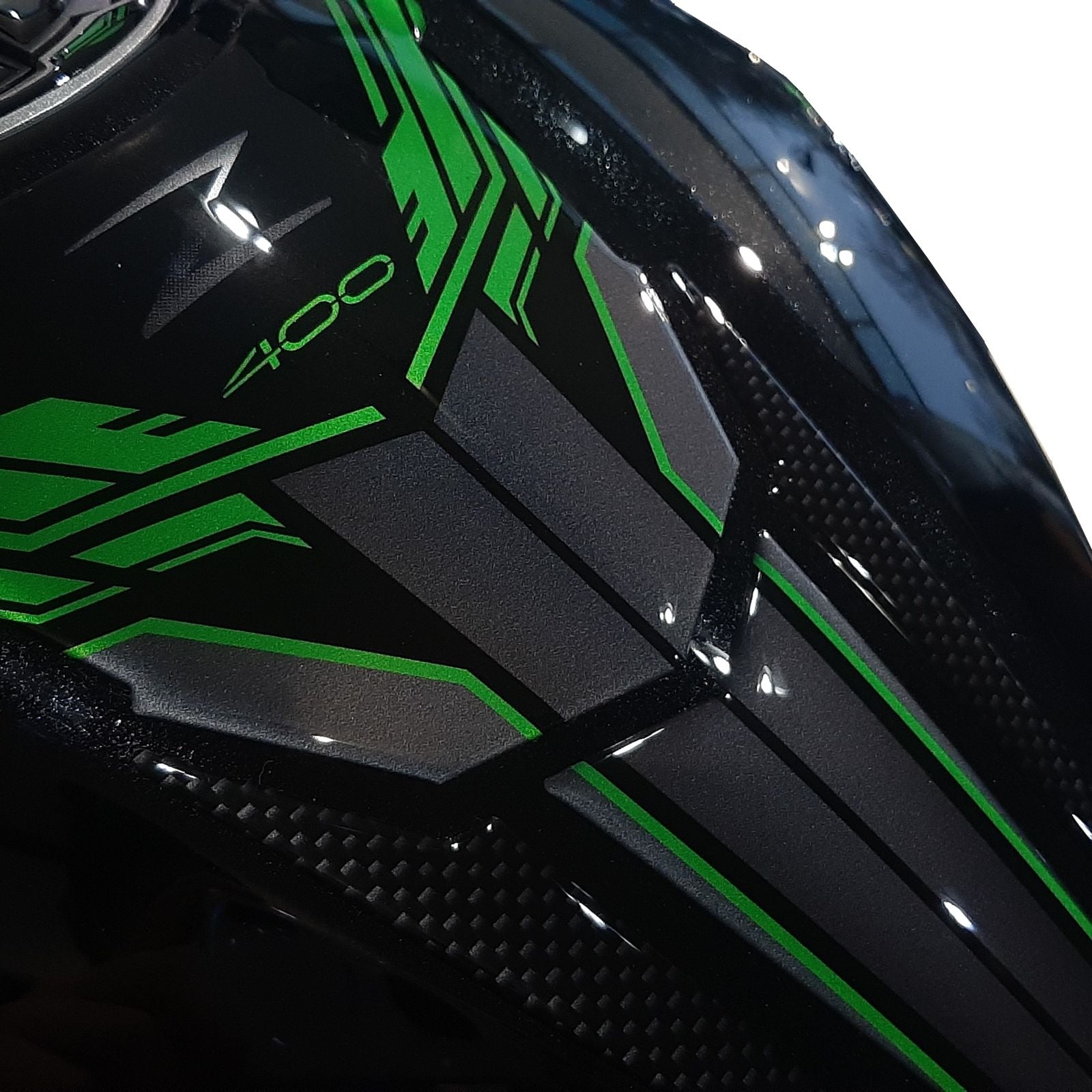 Resin Bike 3D Motorcycle Stickers - Tank Pad | Kawasaki Z 400 2019>2023 -   Pyramid Motorcycle Accessories