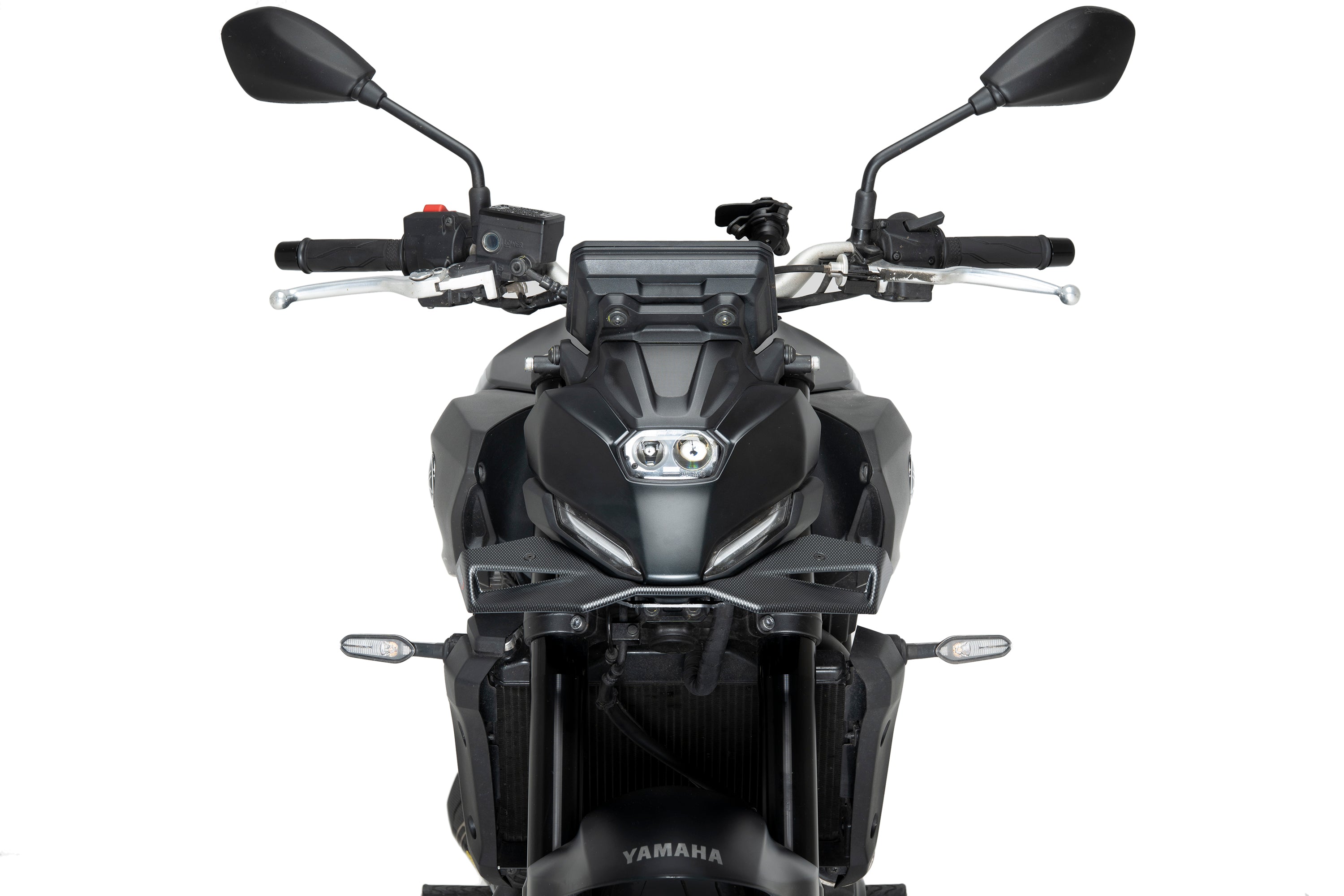 Puig Naked Front Downforce Wings | Carbon Look | Yamaha MT-07 2025>Current -   Pyramid Motorcycle Accessories