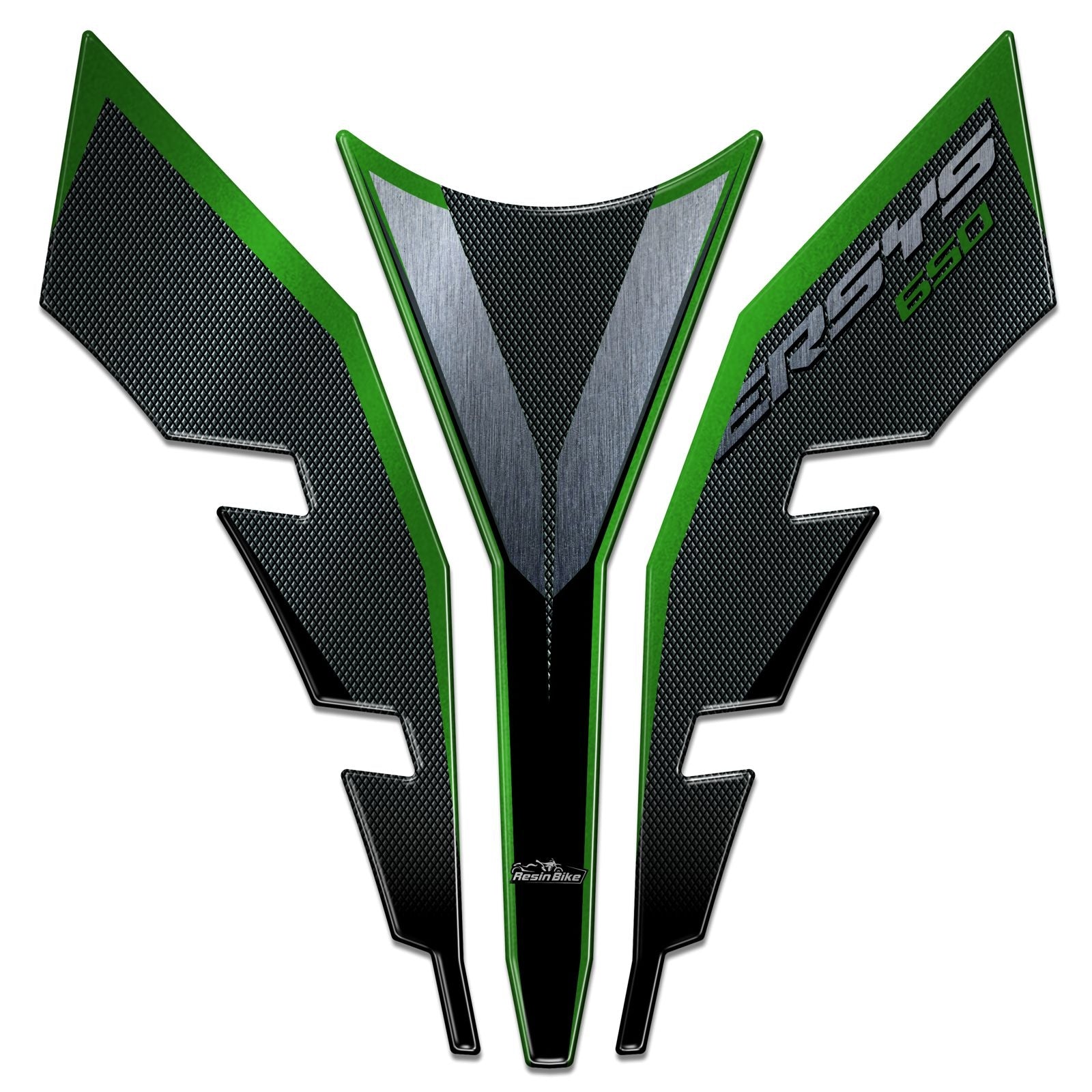 Resin Bike 3D Motorcycle Stickers - Tank Pad | Kawasaki Versys 650 2017>2021 -   Pyramid Motorcycle Accessories