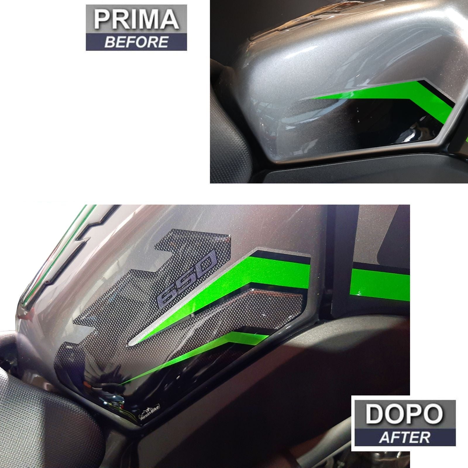 Resin Bike 3D Motorcycle Stickers - Tank Sides | Kawasaki Versys 650 2017>2021 RB-1000151400000 -   Pyramid Motorcycle Accessories