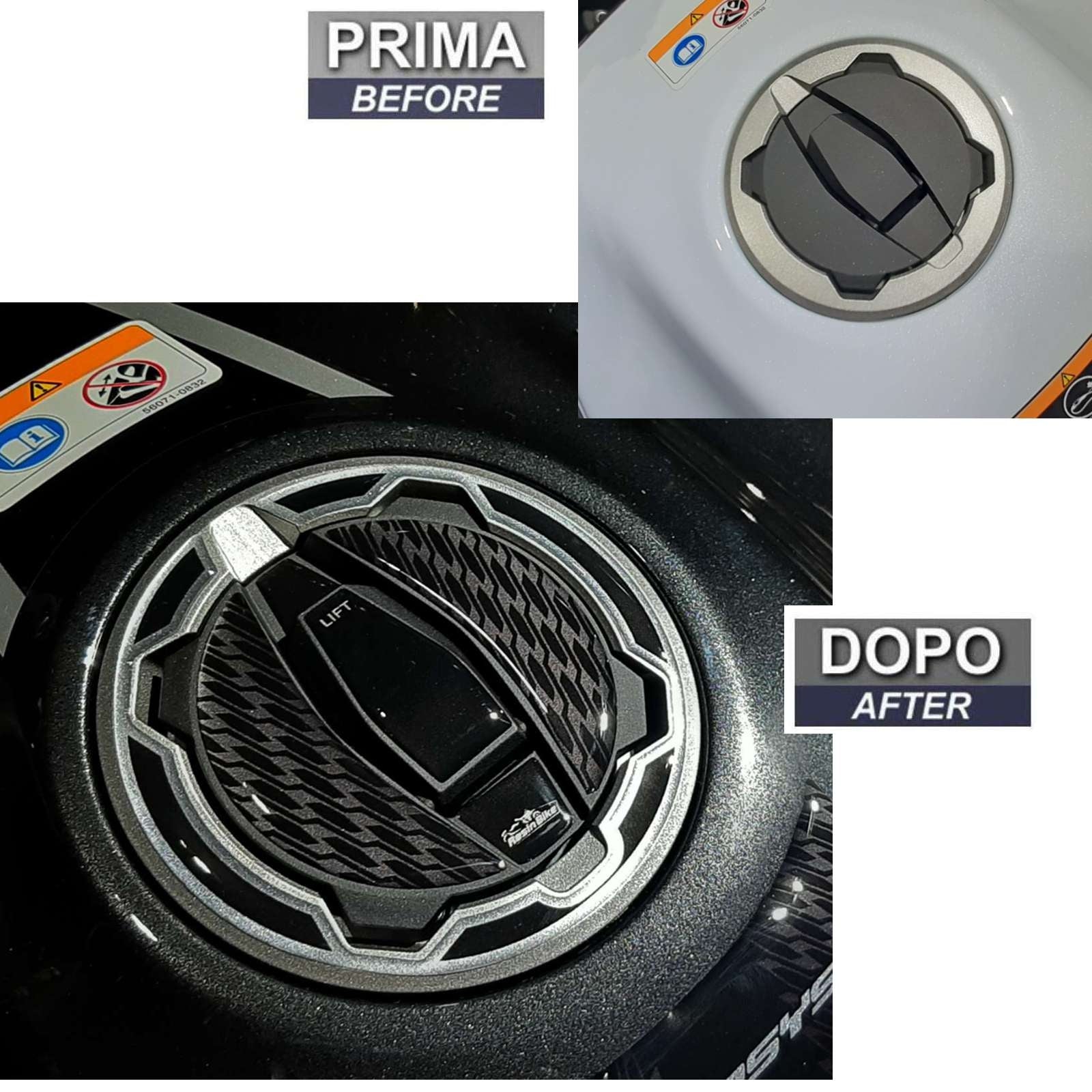 Resin Bike 3D Motorcycle Stickers - Fuel Cap | Kawasaki Versys 1000 2018>2024 -   Pyramid Motorcycle Accessories