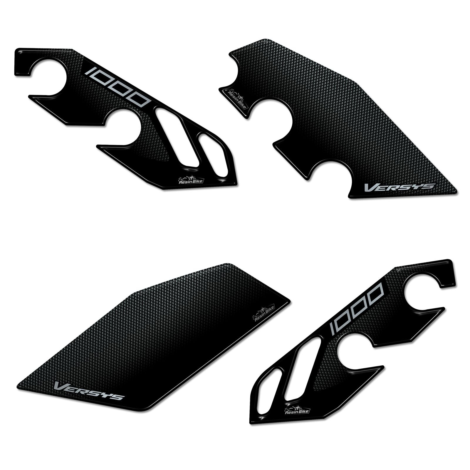Resin Bike 3D Motorcycle Stickers - Heel Pads | Kawasaki Versys 1000 2017>2024 -   Pyramid Motorcycle Accessories