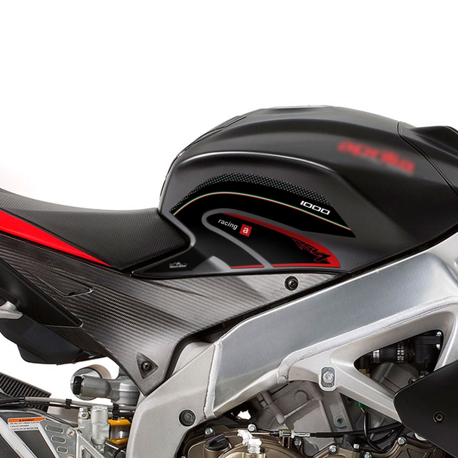 Resin Bike 3D Motorcycle Stickers - Tank Sides | Aprilia RSV4 2011>2015 -   Pyramid Motorcycle Accessories