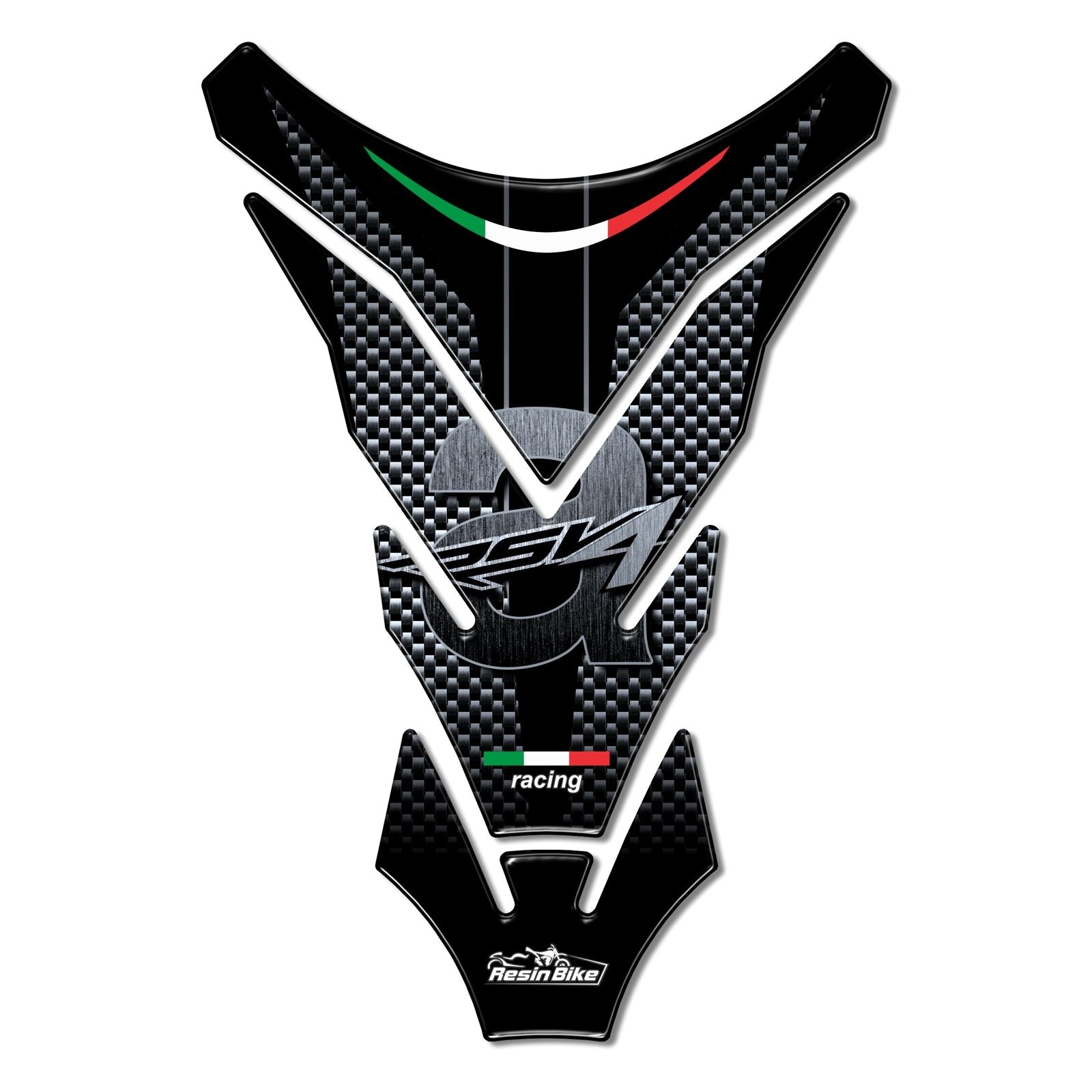 Resin Bike 3D Motorcycle Stickers - Tank Pad | Aprilia RSV4 2018>2026 RB-1000153000000 -   Pyramid Motorcycle Accessories