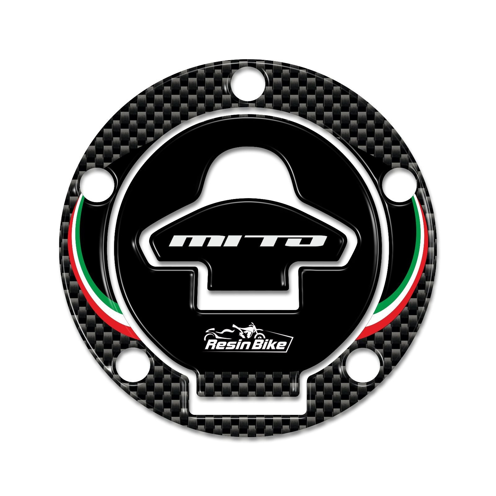 Resin Bike 3D Motorcycle Stickers - Fuel Cap | Cagiva Mito 125 2008>2012 -   Pyramid Motorcycle Accessories