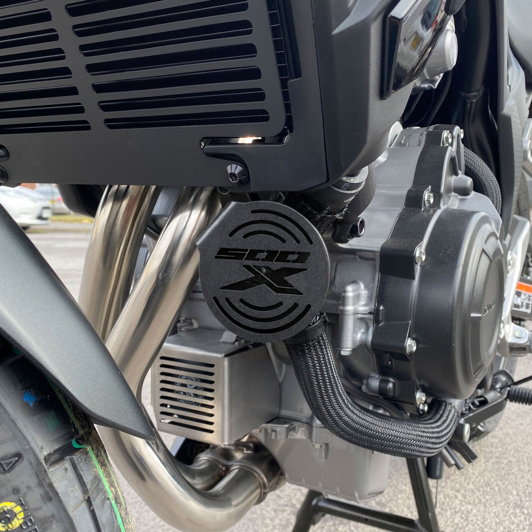 Pyramid Horn Cover | Black | Honda CB 500 X 2022>2023 -   Pyramid Motorcycle Accessories