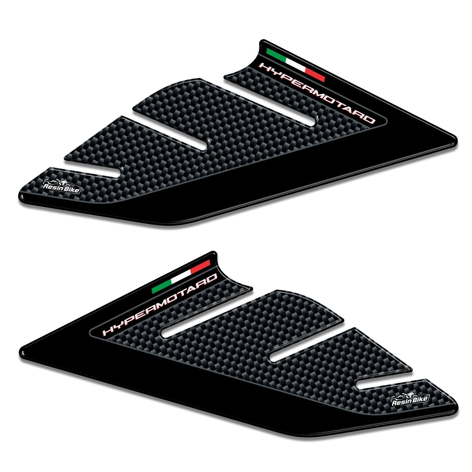Resin Bike 3D Motorcycle Stickers - Tank Sides | Ducati Hypermotard 2007>2012 -   Pyramid Motorcycle Accessories