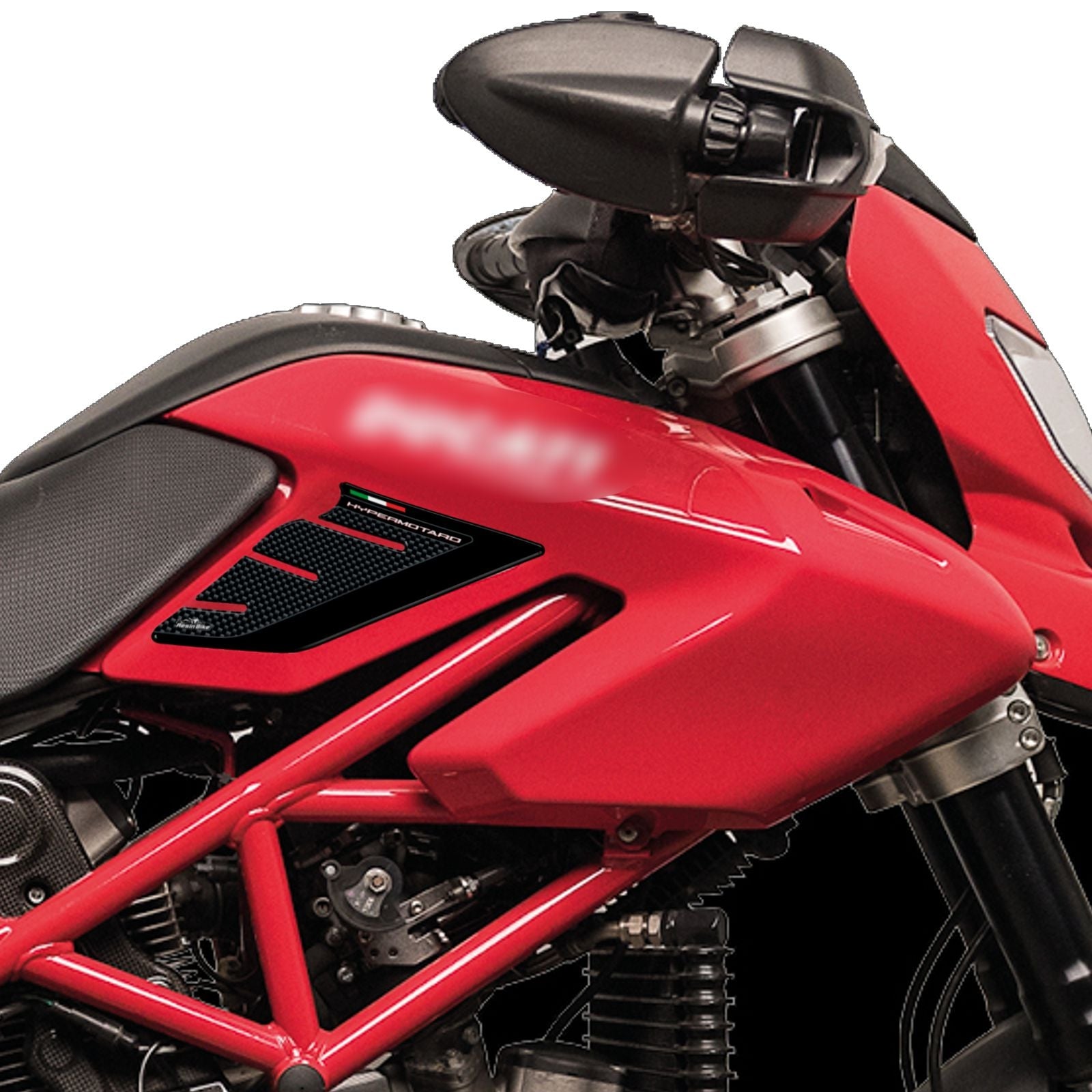 Resin Bike 3D Motorcycle Stickers - Tank Sides | Ducati Hypermotard 2007>2012 -   Pyramid Motorcycle Accessories