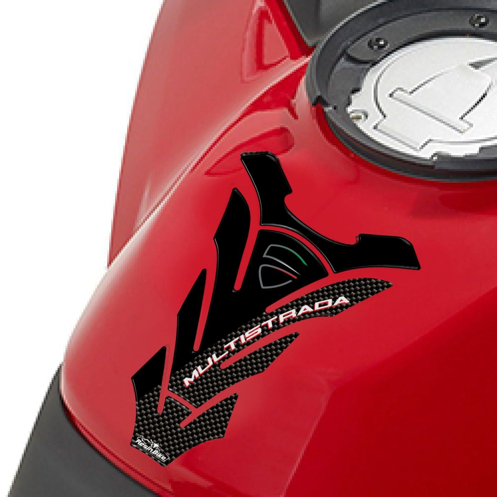 Resin Bike 3D Motorcycle Stickers - Tank Pad | Ducati Multistrada 1200 2010>2012 -   Pyramid Motorcycle Accessories