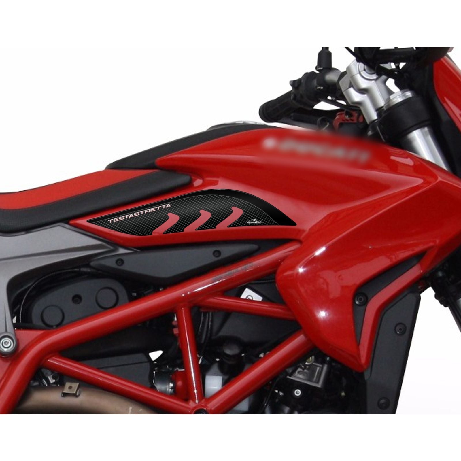Resin Bike 3D Motorcycle Stickers - Tank Sides| Ducati Hypermotard 2013>2018 -   Pyramid Motorcycle Accessories