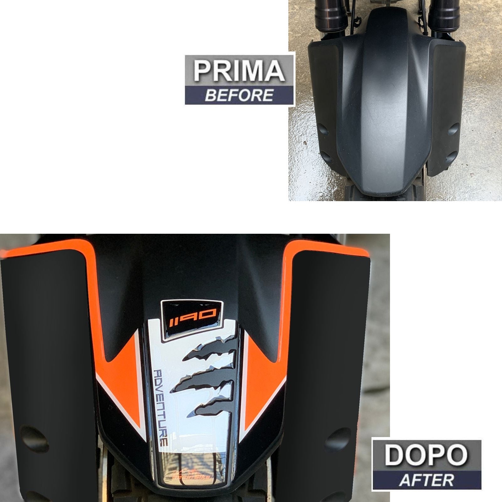 Resin Bike 3D Motorcycle Stickers - Front Fender | KTM 1190 Adventure 2013>2016 -   Pyramid Motorcycle Accessories