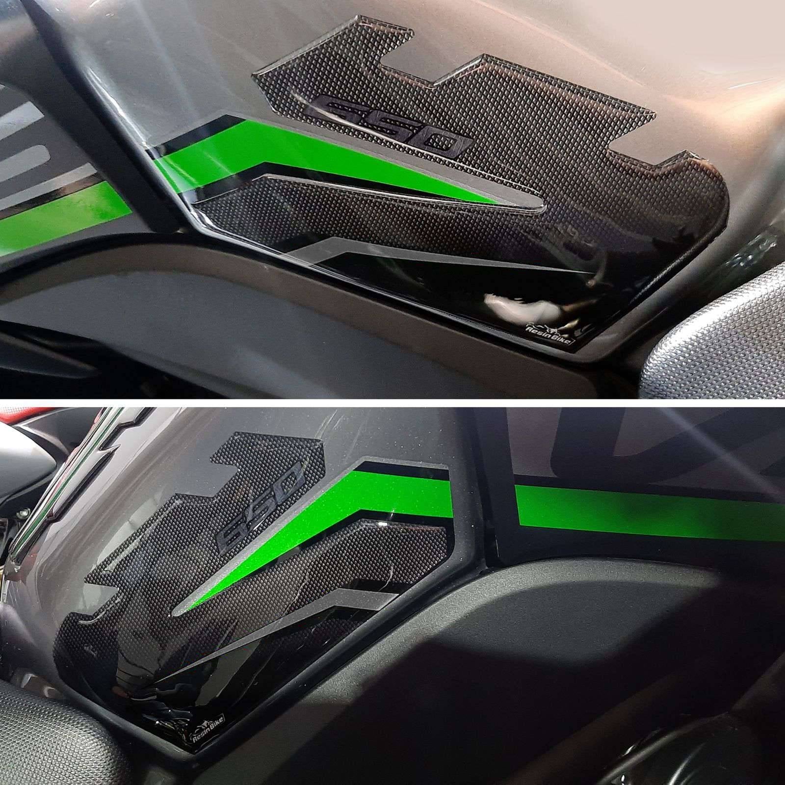 Resin Bike 3D Motorcycle Stickers - Tank Sides | Kawasaki Versys 650 2017>2021 RB-1000155700007 -   Pyramid Motorcycle Accessories
