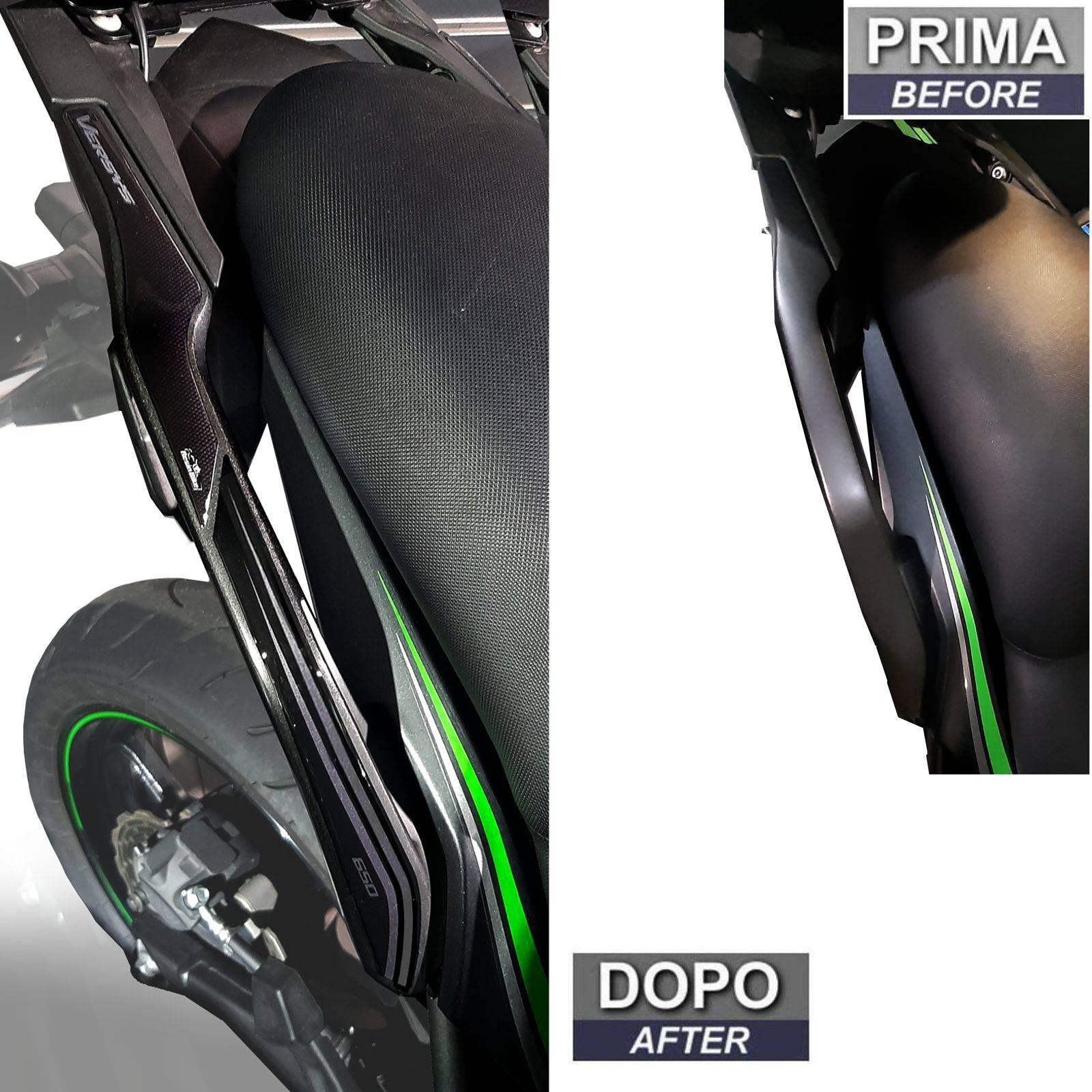 Resin Bike 3D Motorcycle Stickers - Passenger Handles | Kawasaki Versys 650 2017>2021 RB-1000155800004 -   Pyramid Motorcycle Accessories