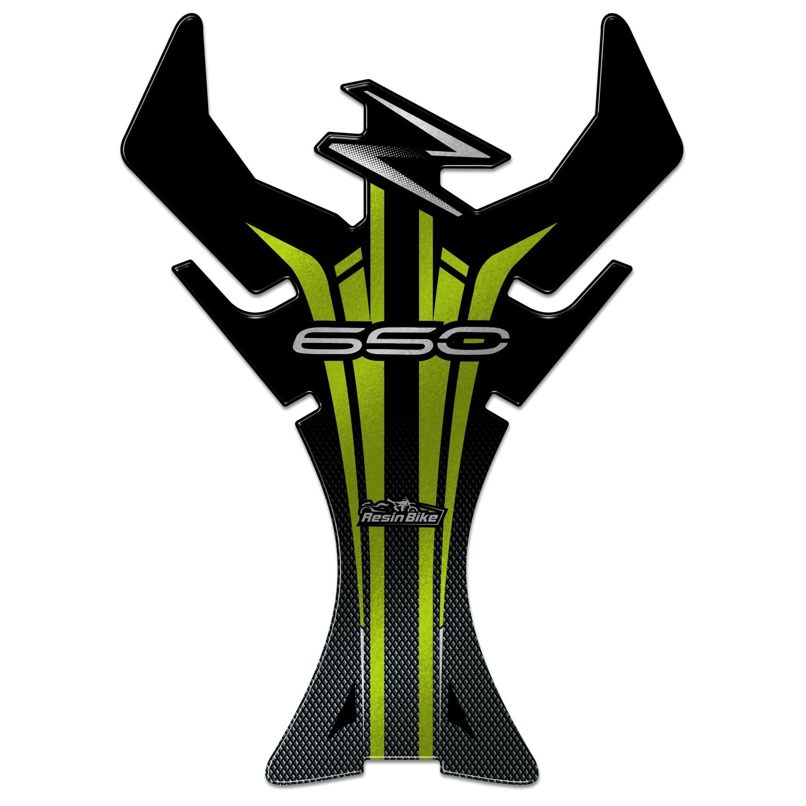 Resin Bike 3D Motorcycle Stickers - Tank Pad | Kawasaki Z 650 2020>2022 -   Pyramid Motorcycle Accessories
