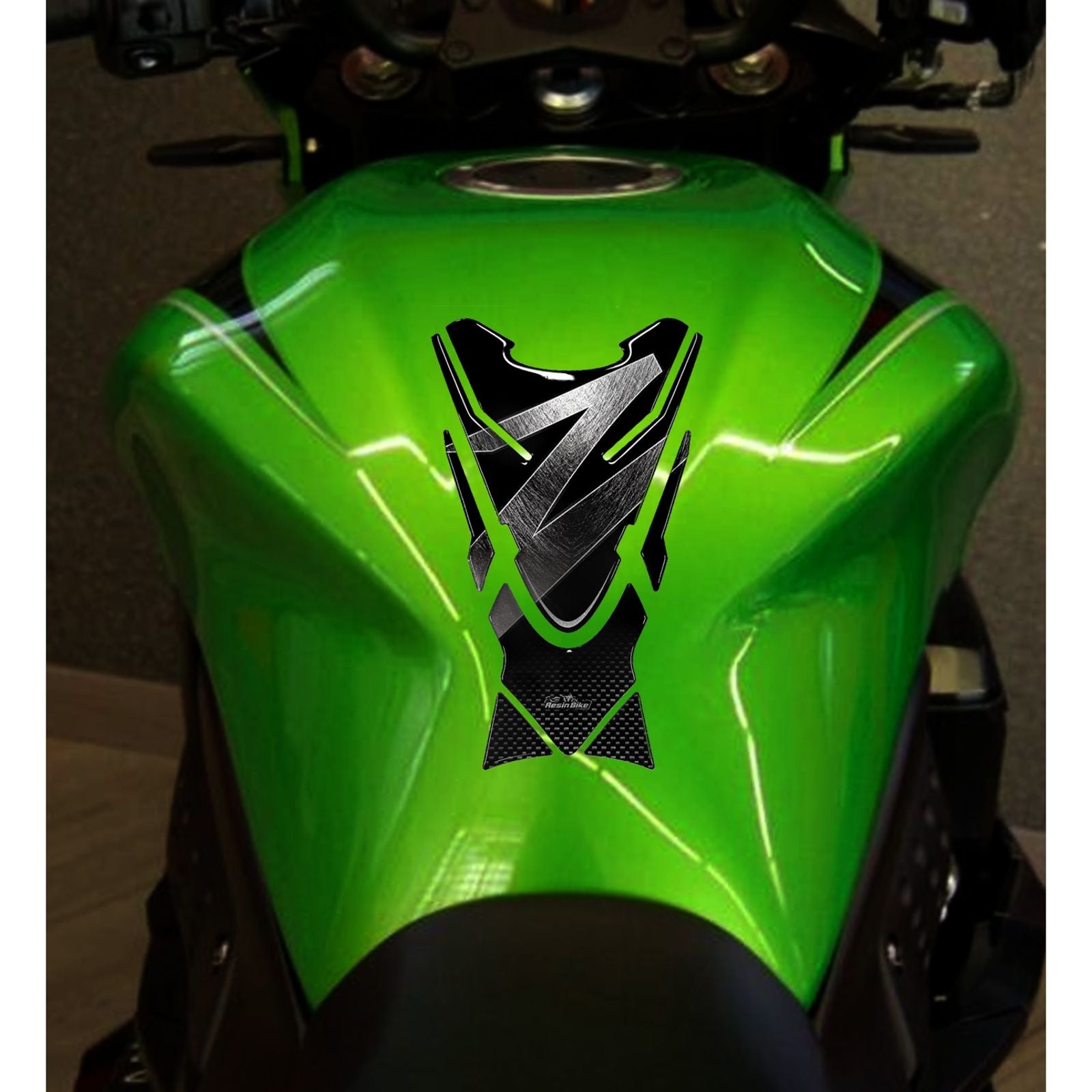 Resin Bike 3D Motorcycle Stickers - Tank Pad | Kawasaki Z 750/Z 1000 2017>2020 RB-1000157600008 -   Pyramid Motorcycle Accessories