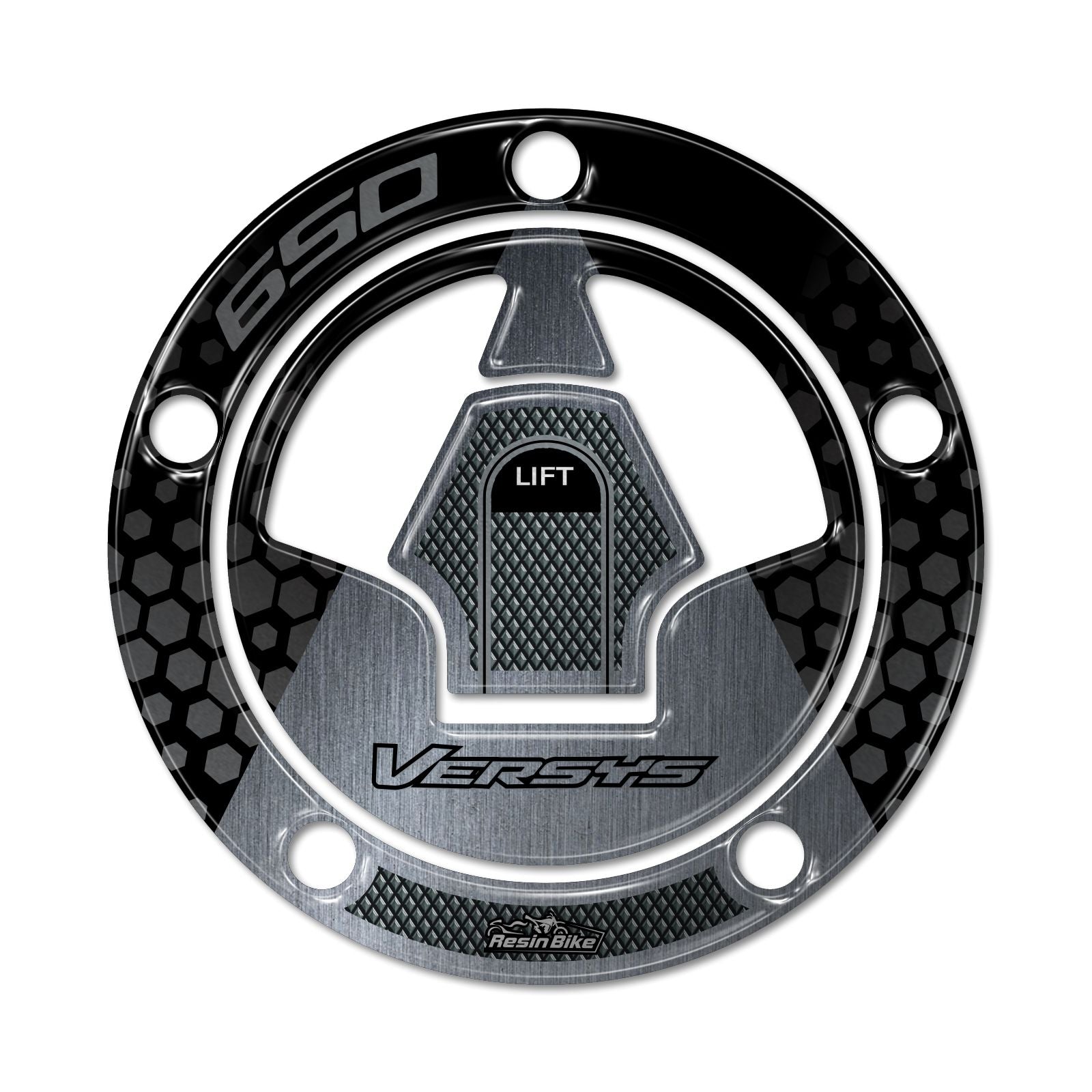 Resin Bike 3D Motorcycle Stickers - Fuel Cap | Kawasaki Versys 650 2017>2021 RB-1000437600001 -   Pyramid Motorcycle Accessories