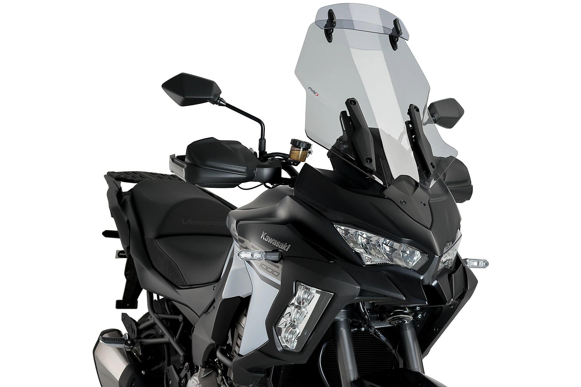 Puig Touring Screen with Visor | Light Smoke | Kawasaki Versys 1000 / 1100 -   Pyramid Motorcycle Accessories