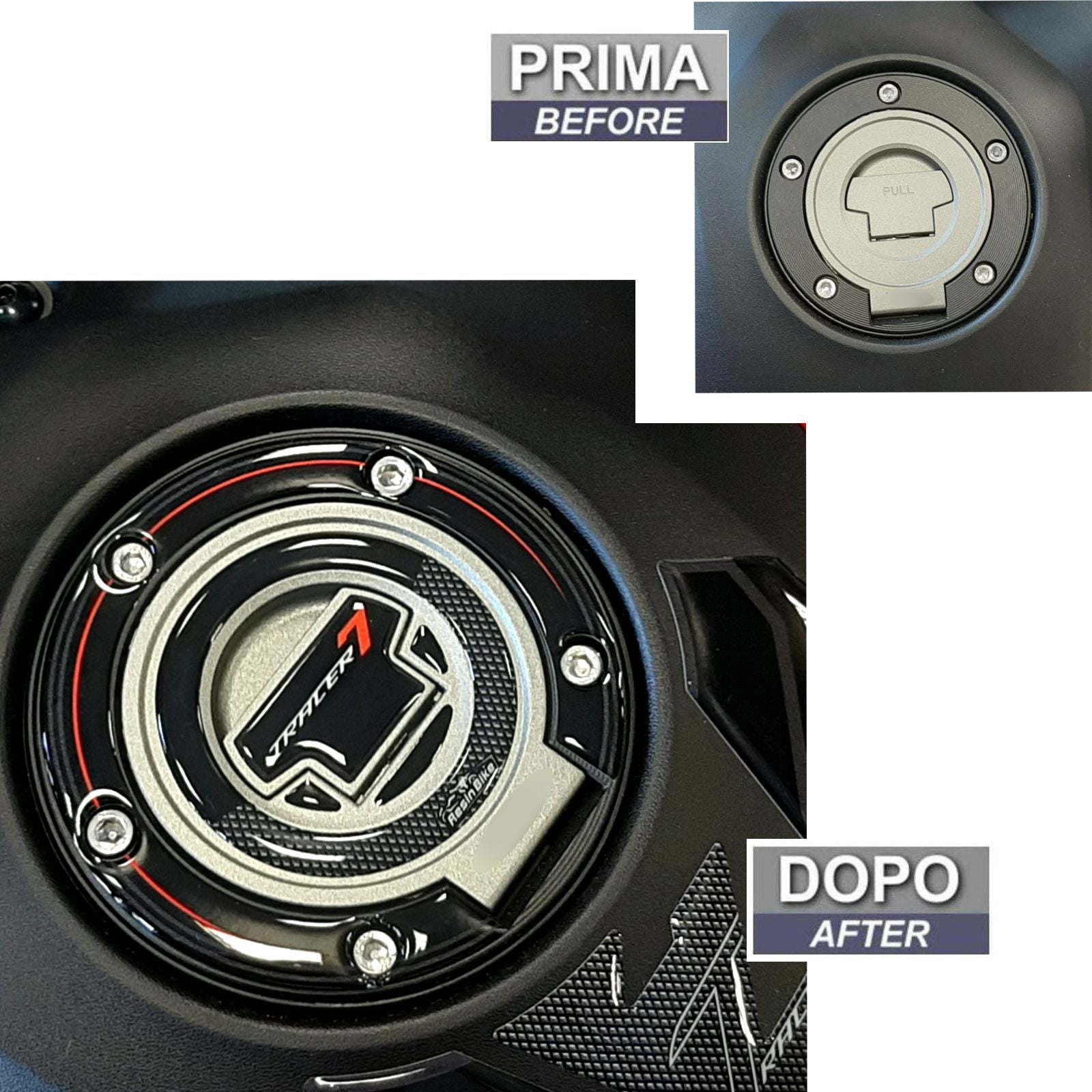 Resin Bike 3D Motorcycle Stickers - Fuel Cap | Yamaha Tracer 7 2021>2024 RB-1000438300009 -   Pyramid Motorcycle Accessories