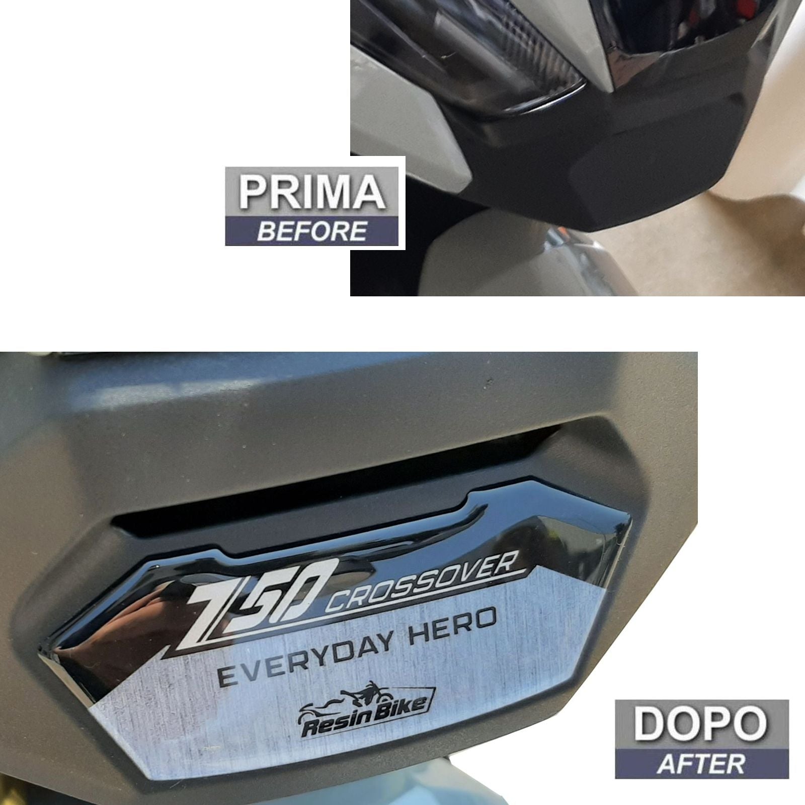 Resin Bike 3D Motorcycle Stickers - Front Fender | Honda X-Adv 2021>2024 RB-1000440700002 -   Pyramid Motorcycle Accessories